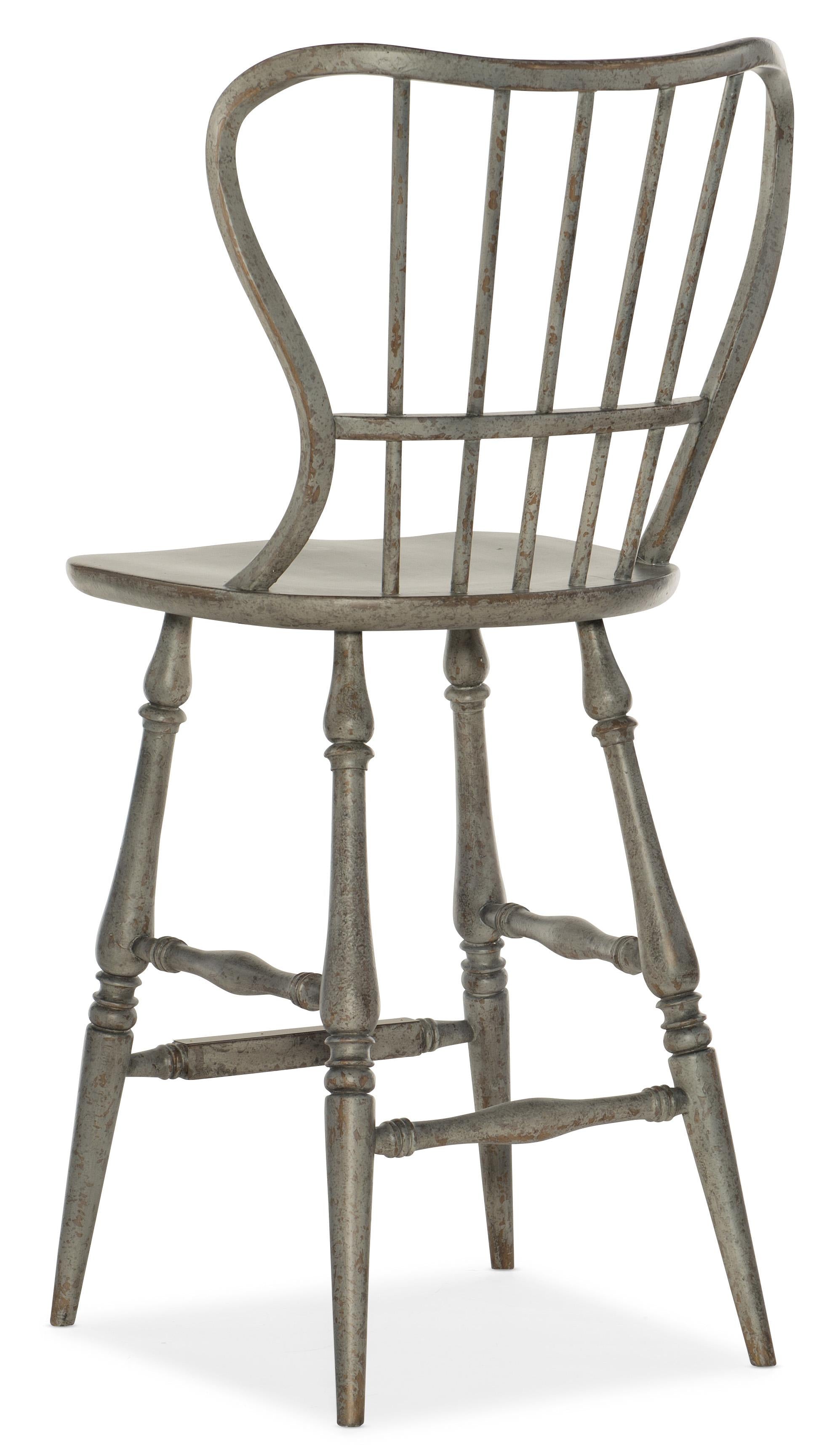 Ciao Bella Spindle Back Bar Stool-Speckled Gray - Luxury Home Furniture (MI)
