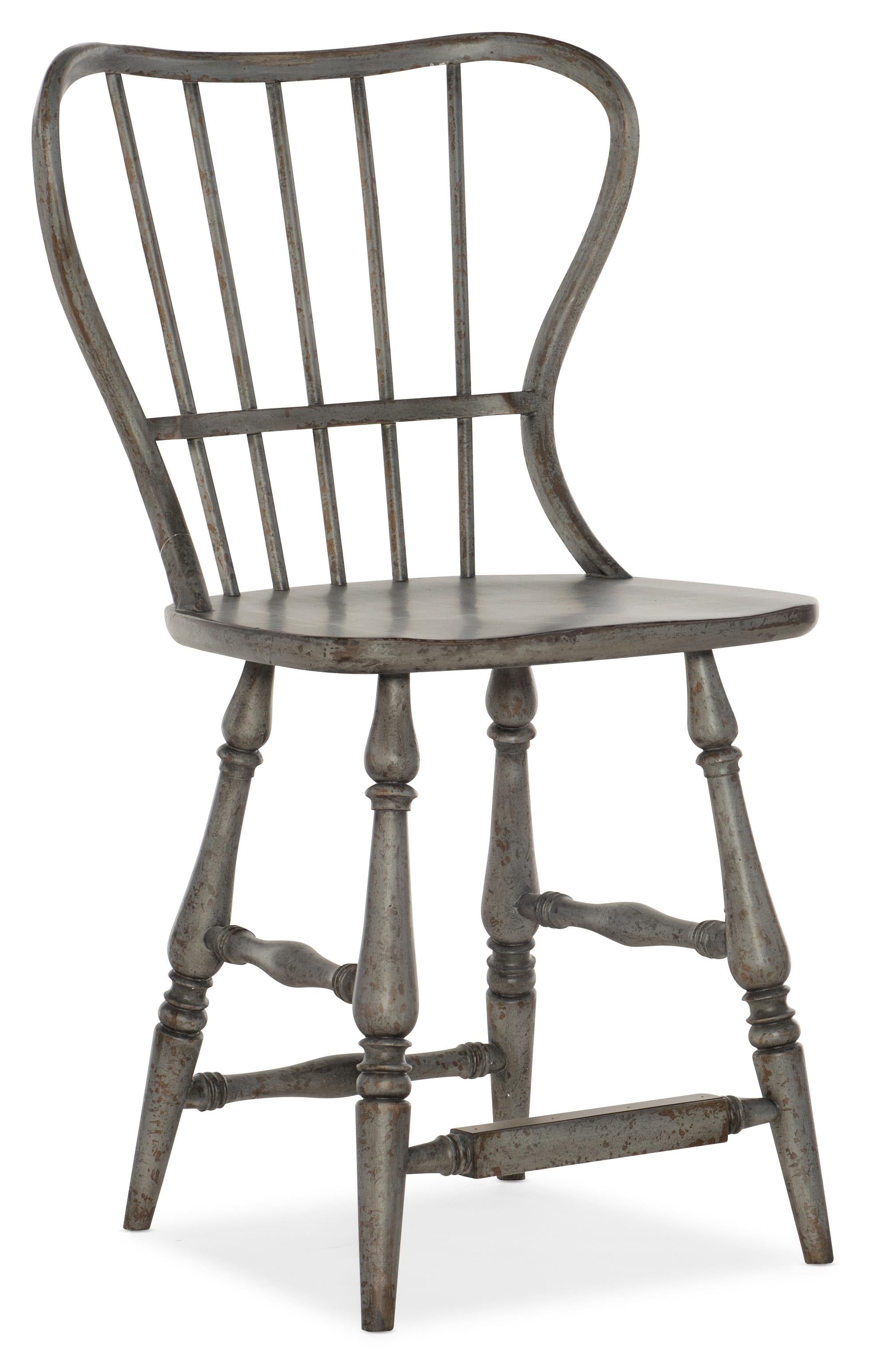 Ciao Bella Spindle Back Counter Stool-Speckled Gray - Luxury Home Furniture (MI)