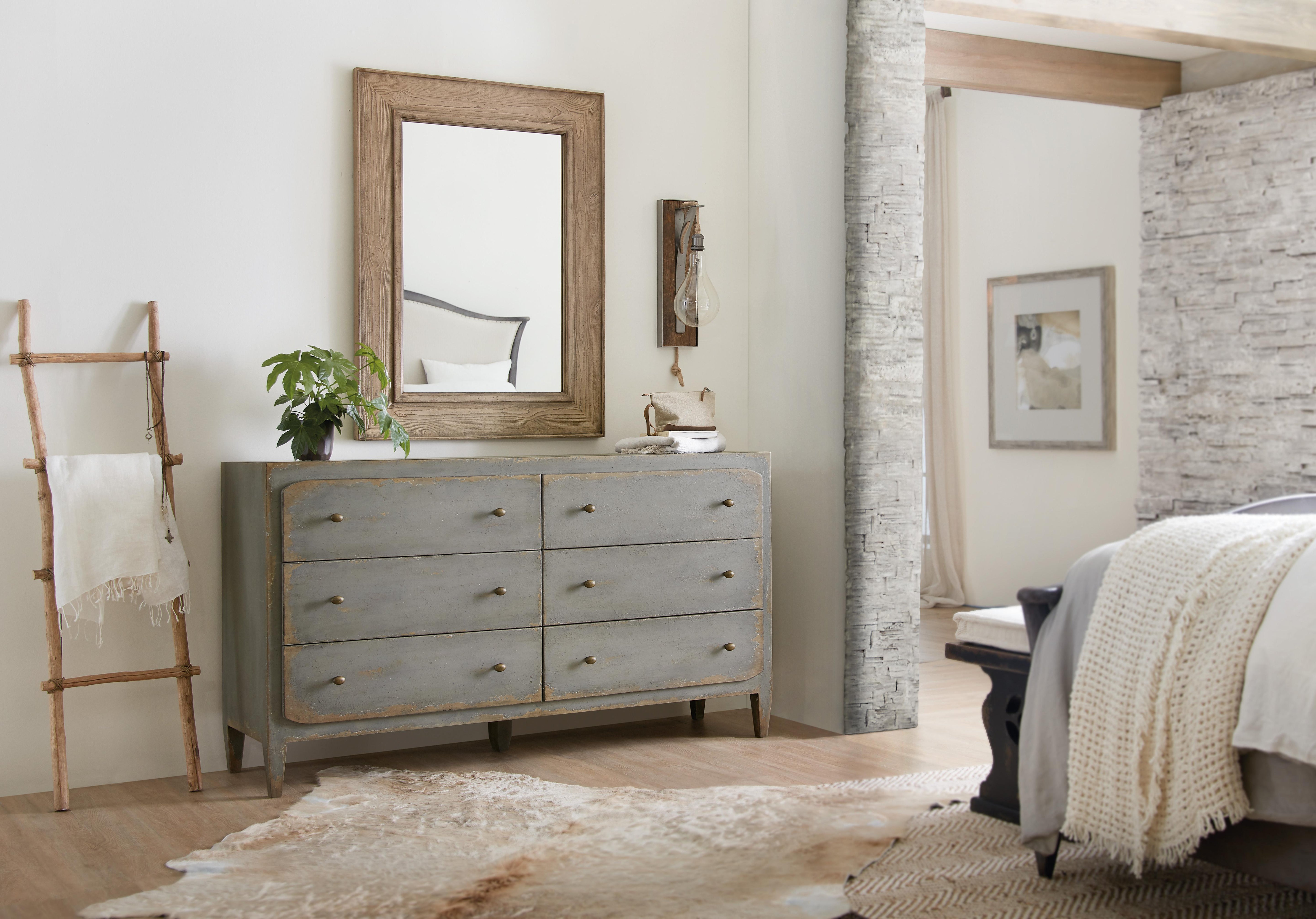 Ciao Bella Six-Drawer Dresser- Speckled Gray - Luxury Home Furniture (MI)