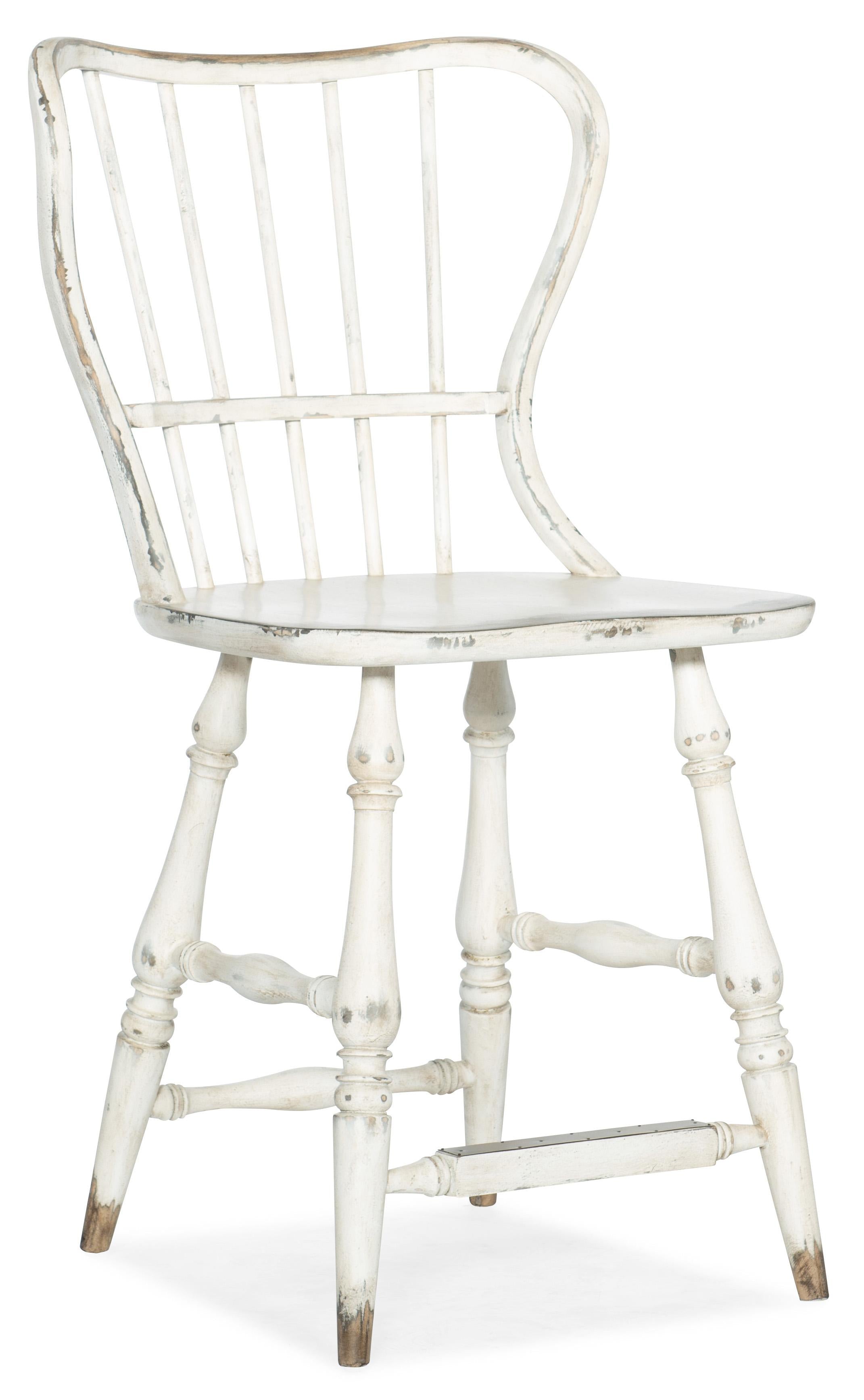 Ciao Bella Spindle Back Counter Stool-White - Luxury Home Furniture (MI)