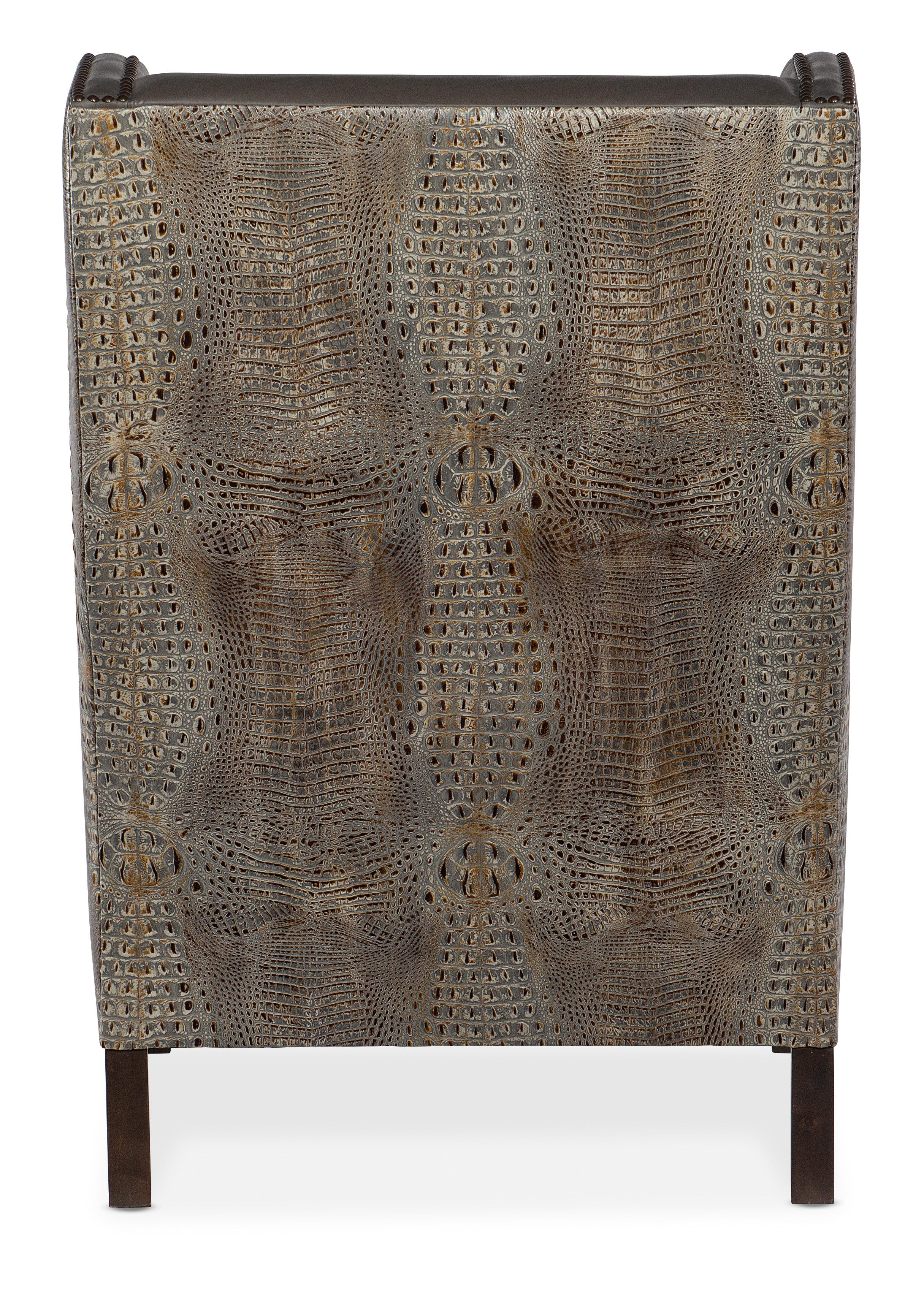Club Chair w/ Faux Croc - Luxury Home Furniture (MI)