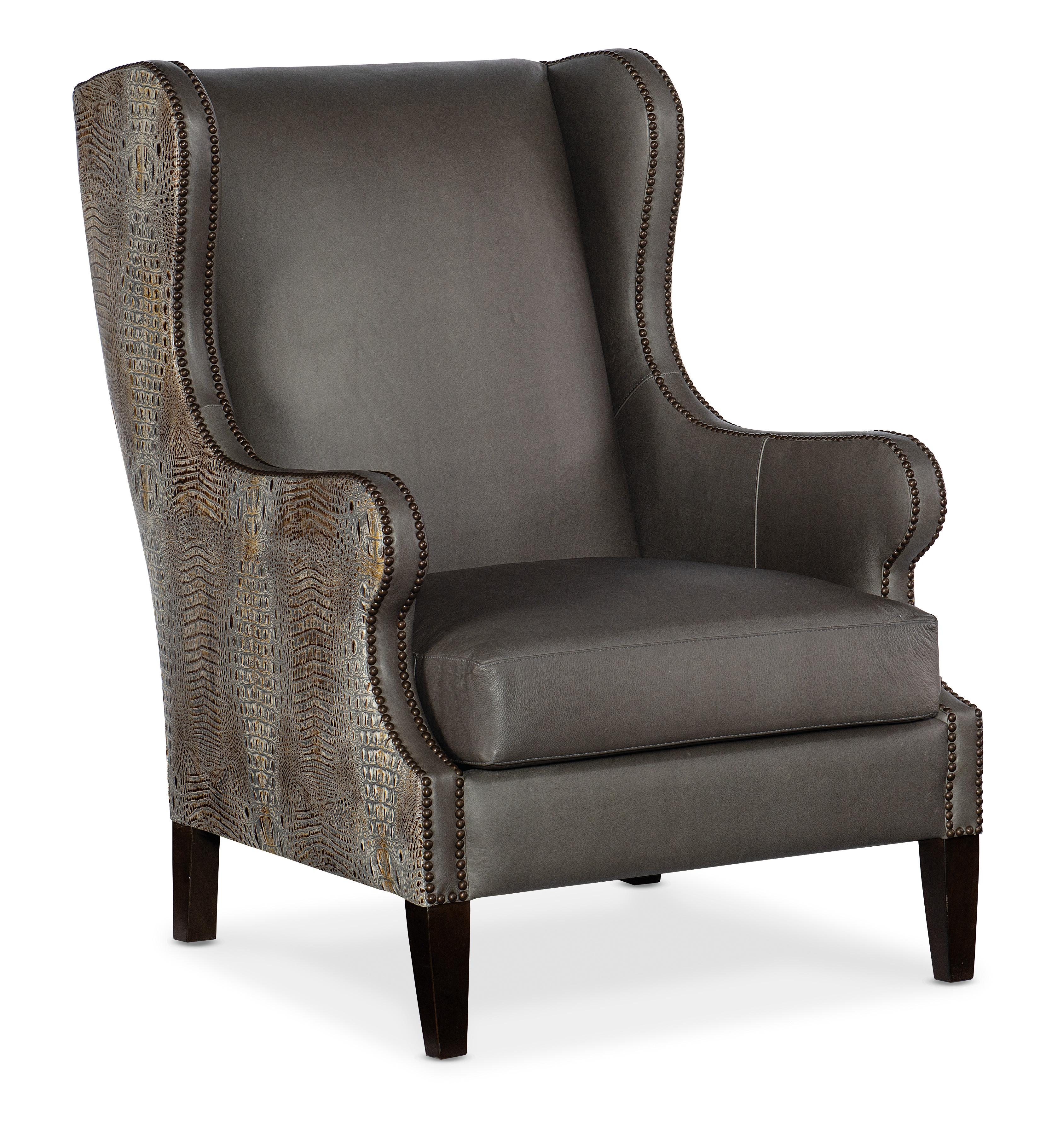 Club Chair w/ Faux Croc - Luxury Home Furniture (MI)