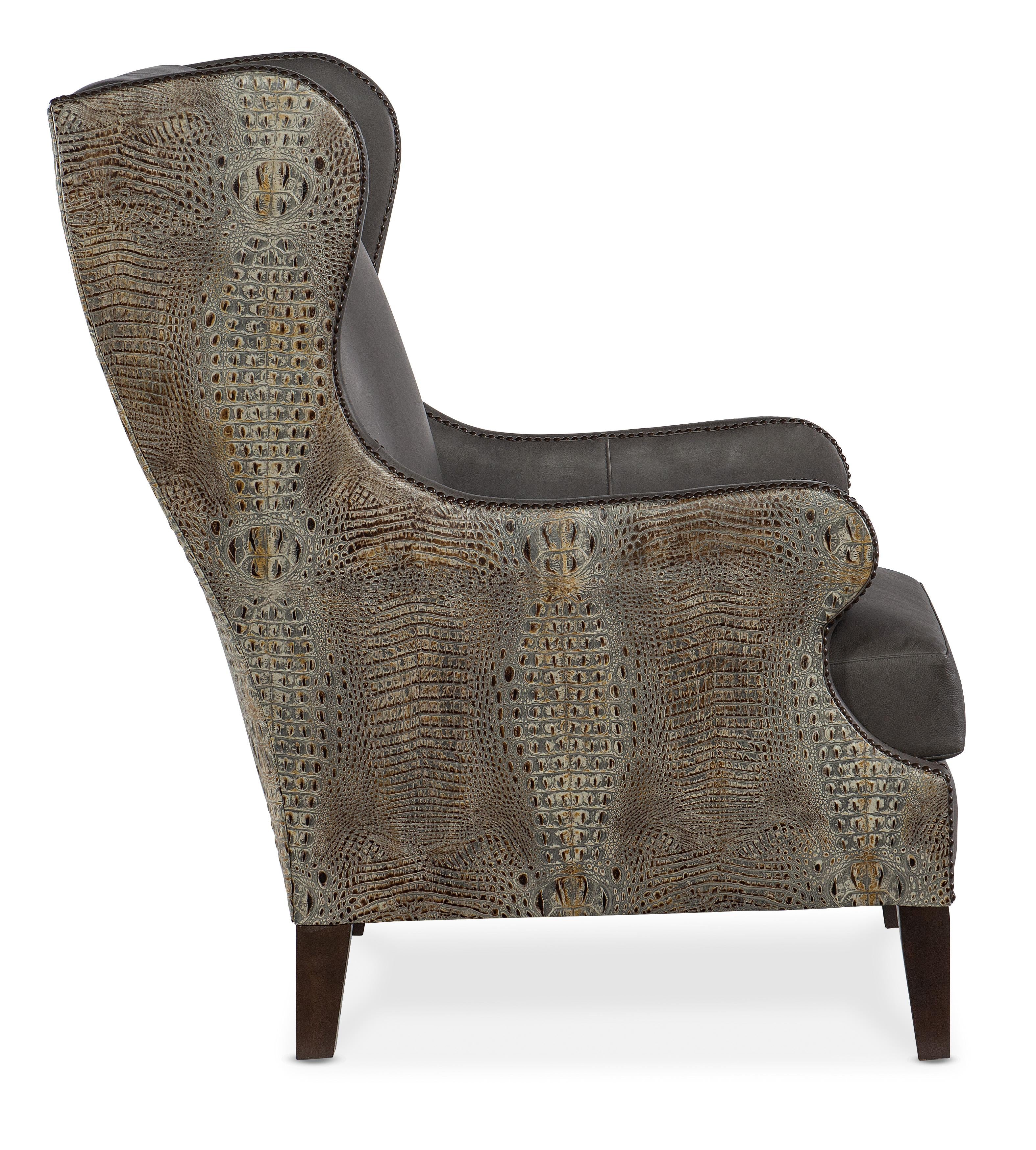 Club Chair w/ Faux Croc - Luxury Home Furniture (MI)
