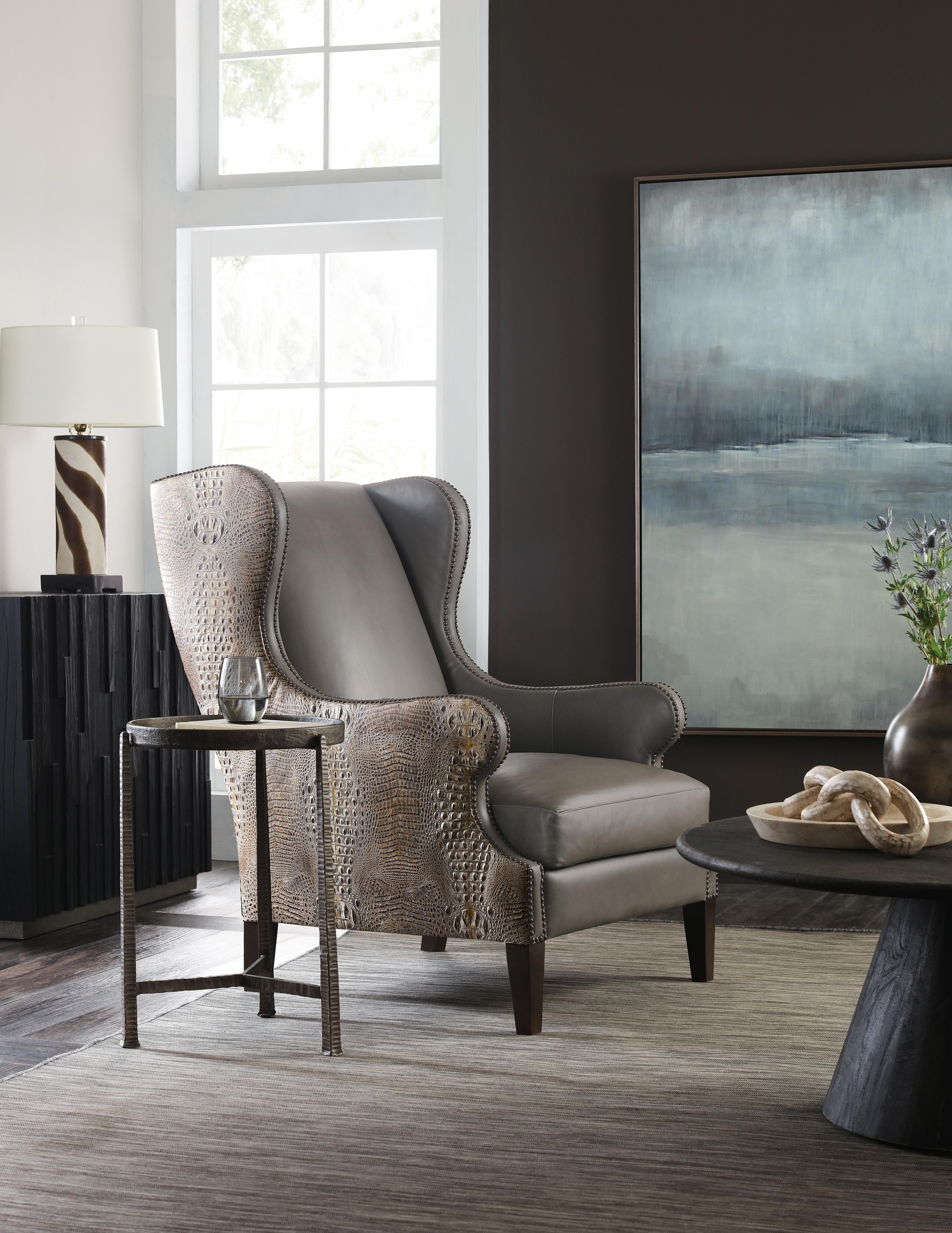 Club Chair w/ Faux Croc - Luxury Home Furniture (MI)