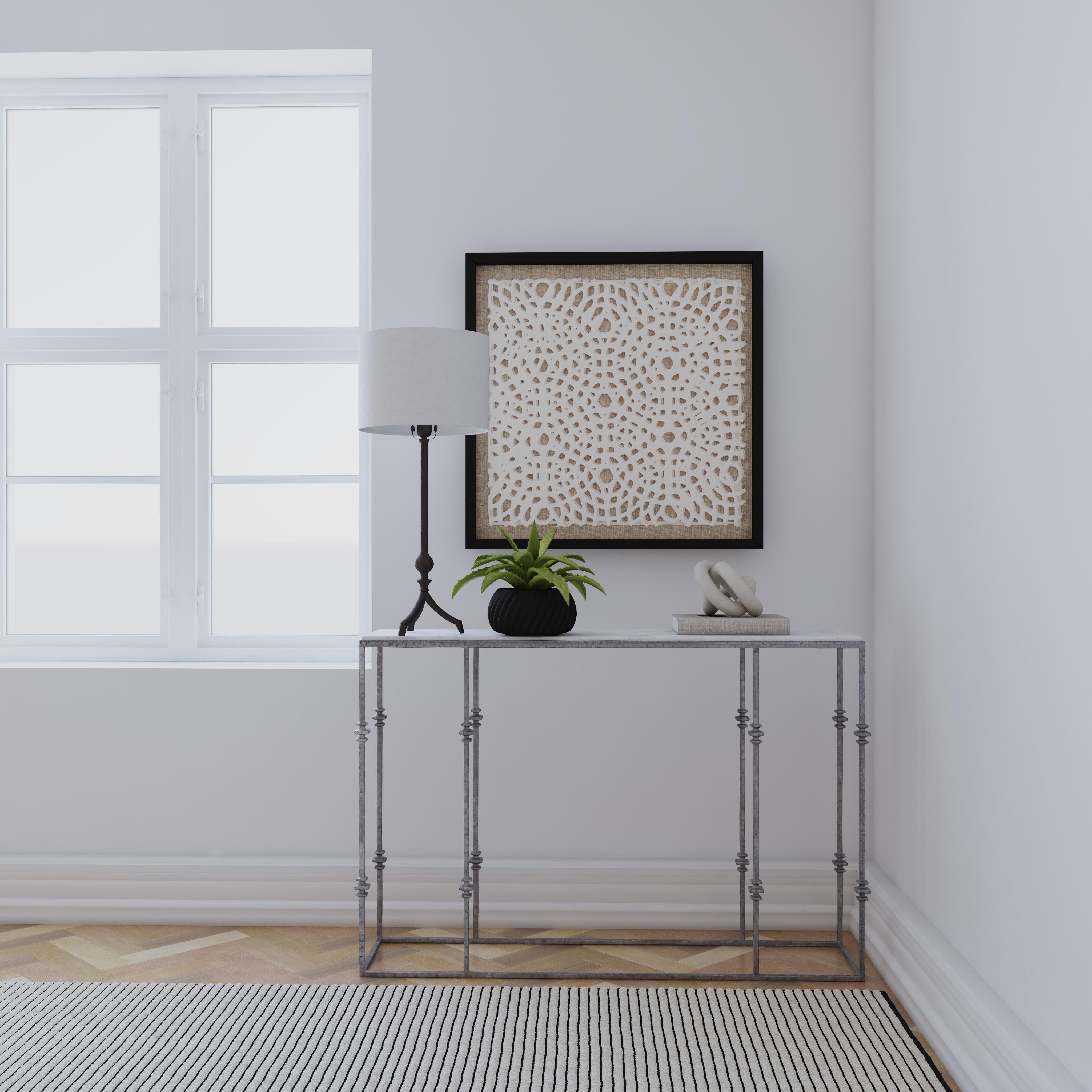 Commerce & Market Small Stone and Metal Console - Luxury Home Furniture (MI)