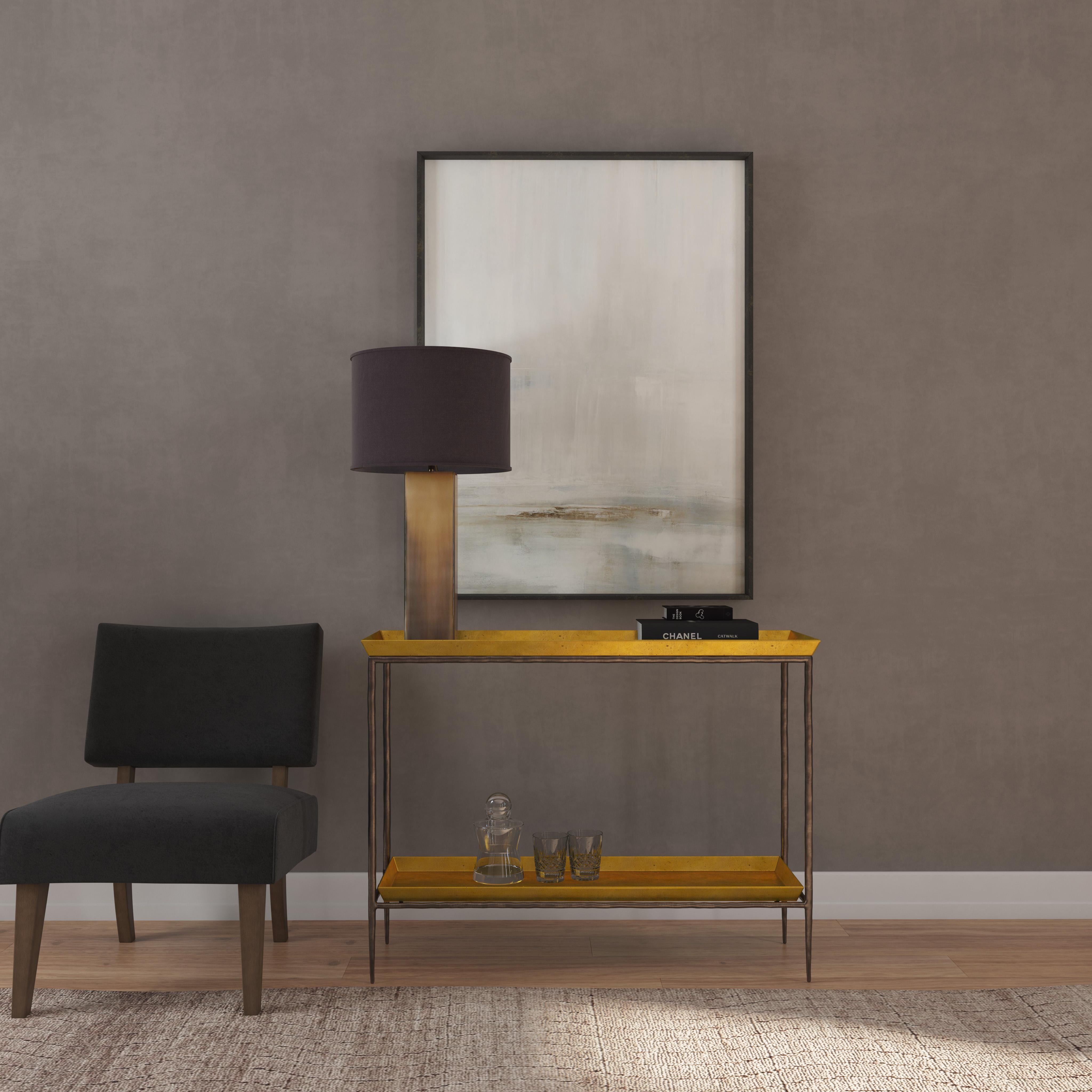 Commerce & Market Tray Top Metal Console - Luxury Home Furniture (MI)