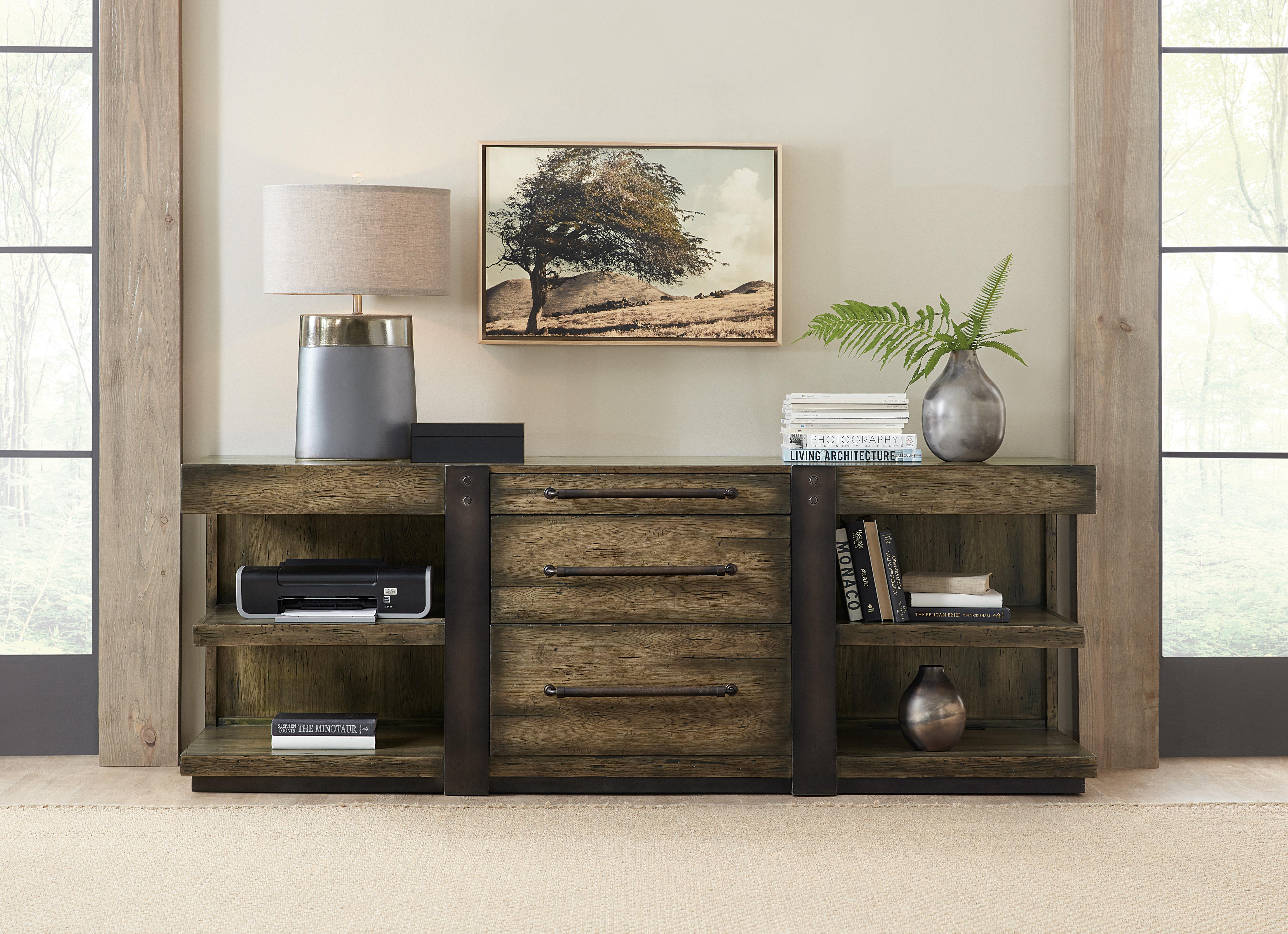 Crafted Leg Desk Credenza - Luxury Home Furniture (MI)