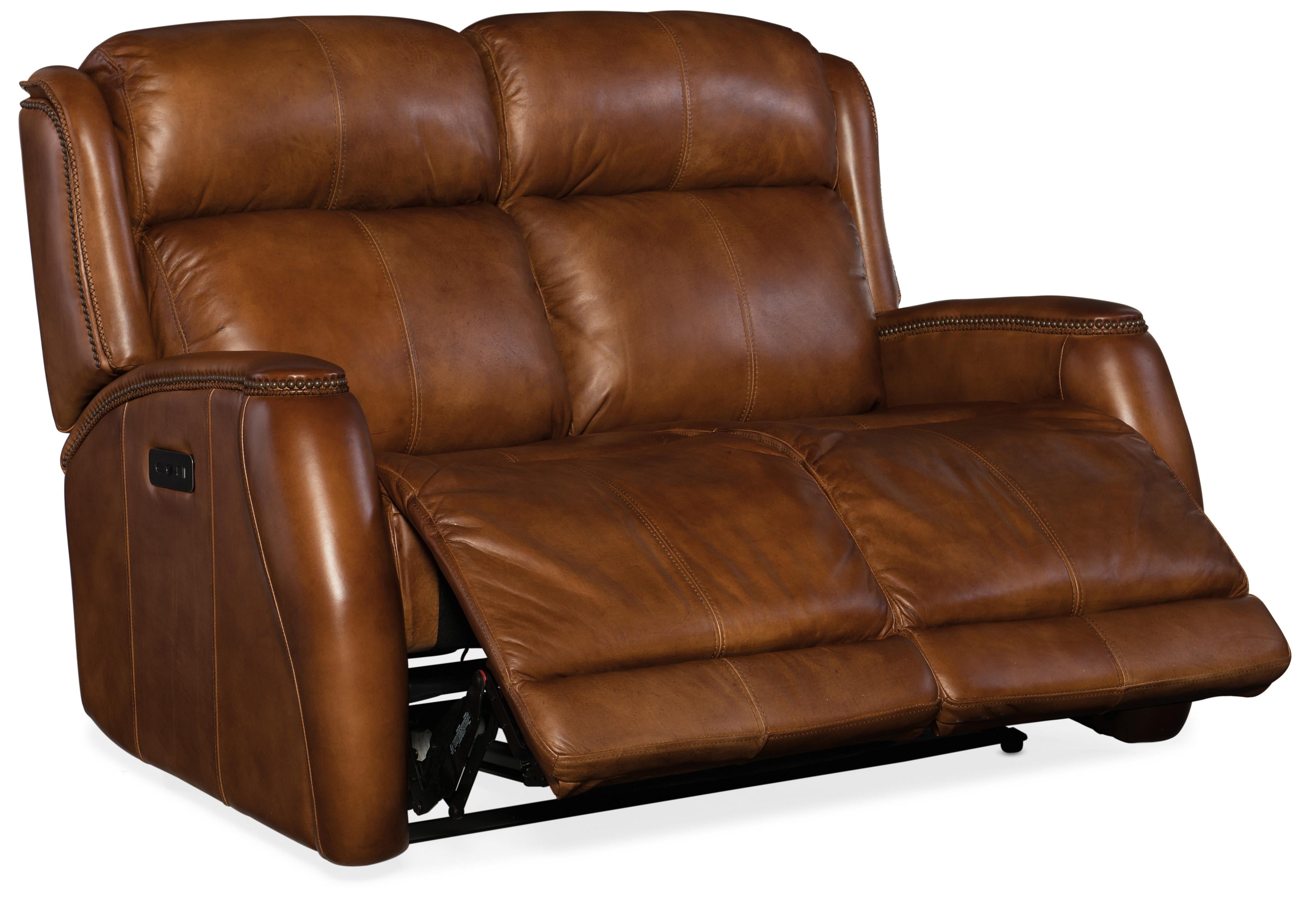 Emerson Power Recliner Loveseat w/ Power Headrest - Luxury Home Furniture (MI)