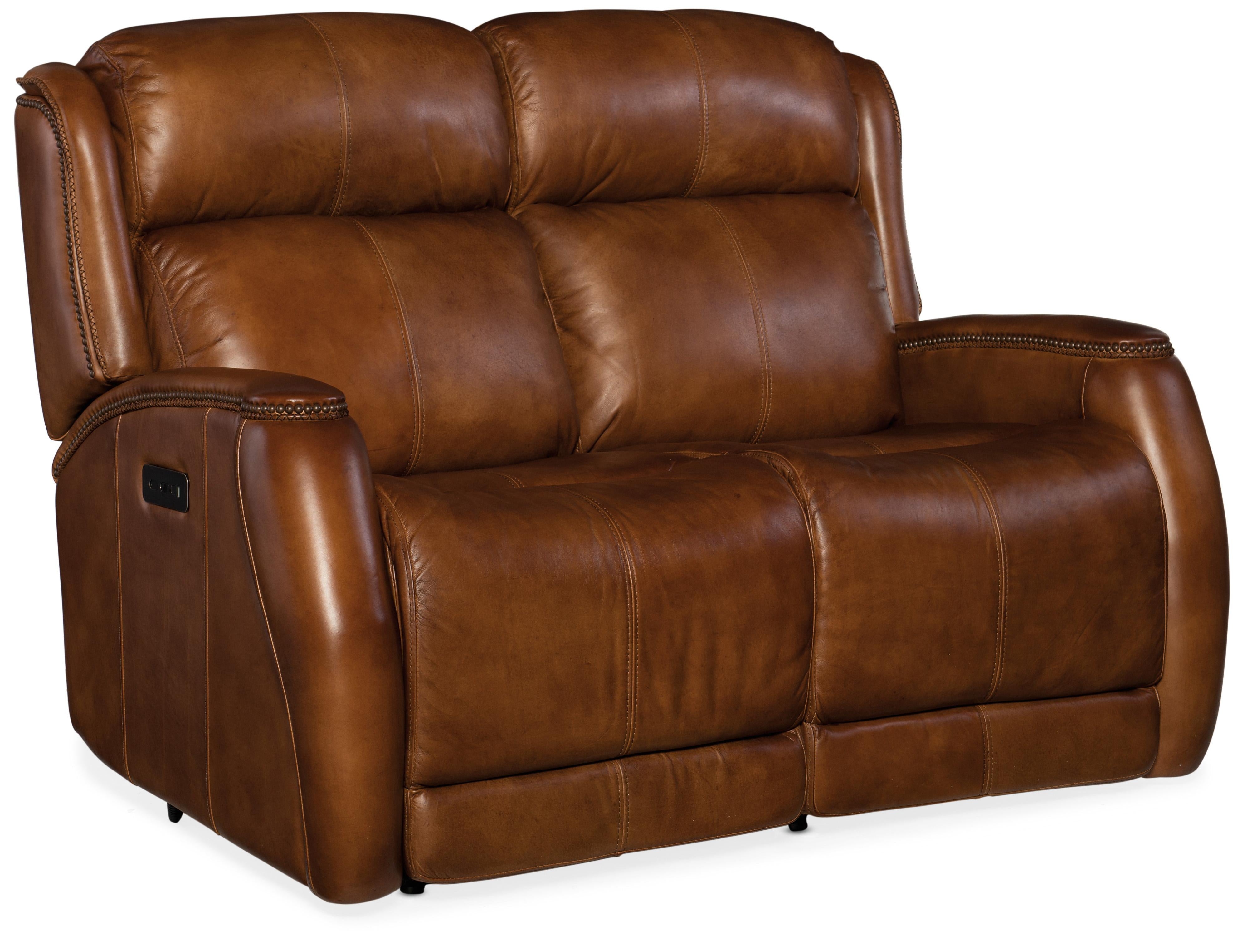 Emerson Power Recliner Loveseat w/ Power Headrest - Luxury Home Furniture (MI)