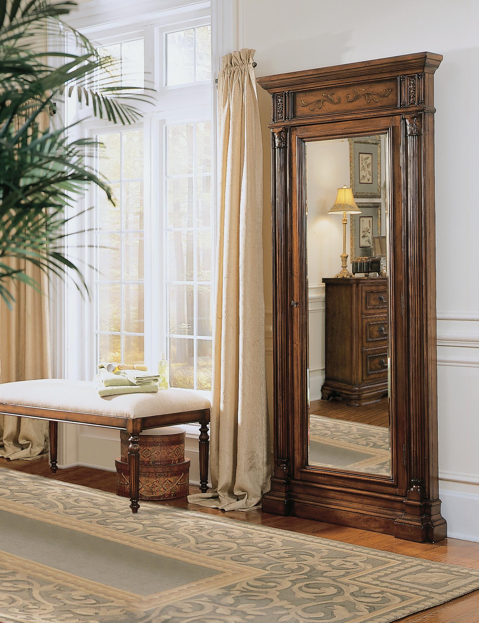 Floor Mirror w/Jewelry Armoire Storage - Luxury Home Furniture (MI)