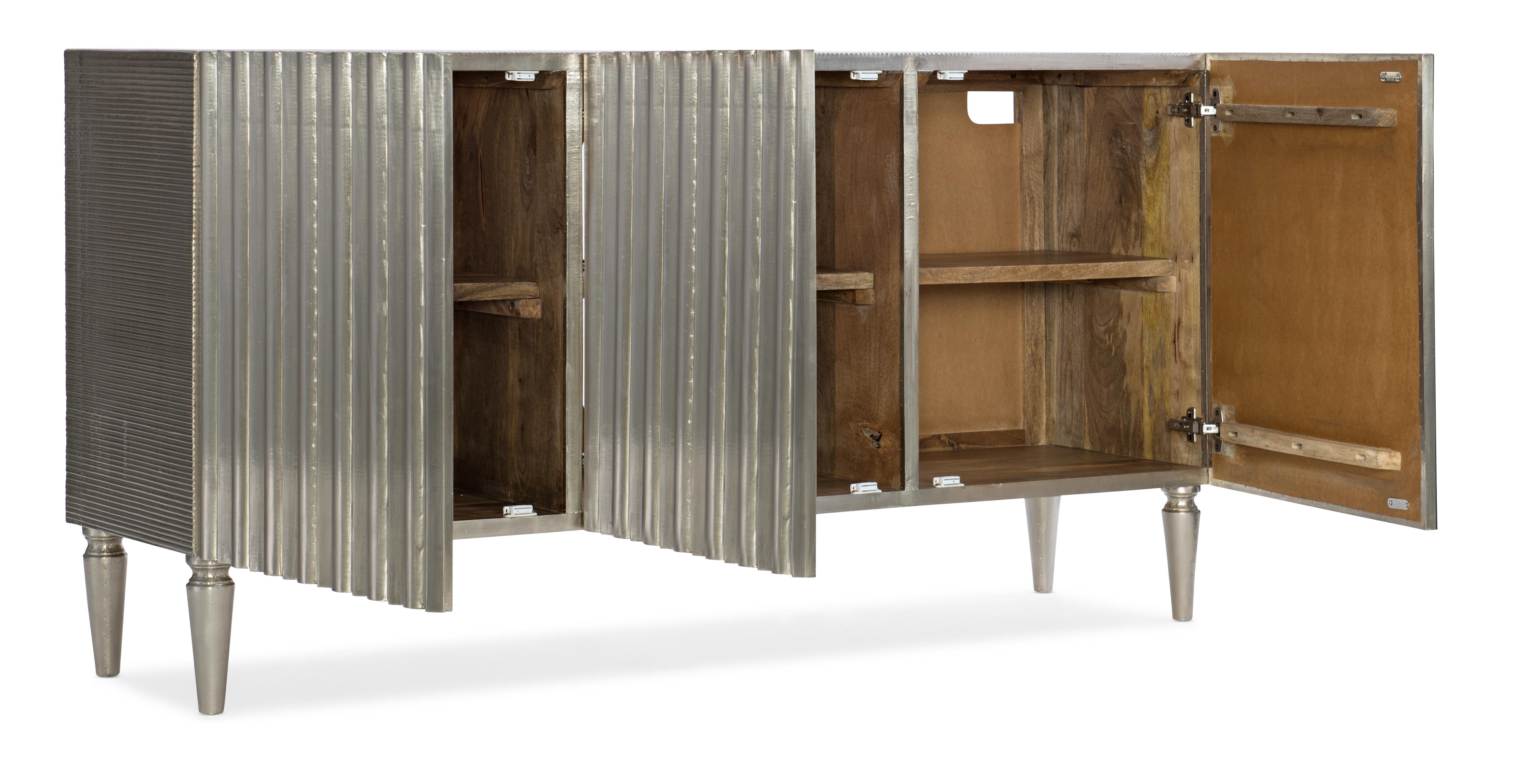 German Silver Entertainment Console - Luxury Home Furniture (MI)