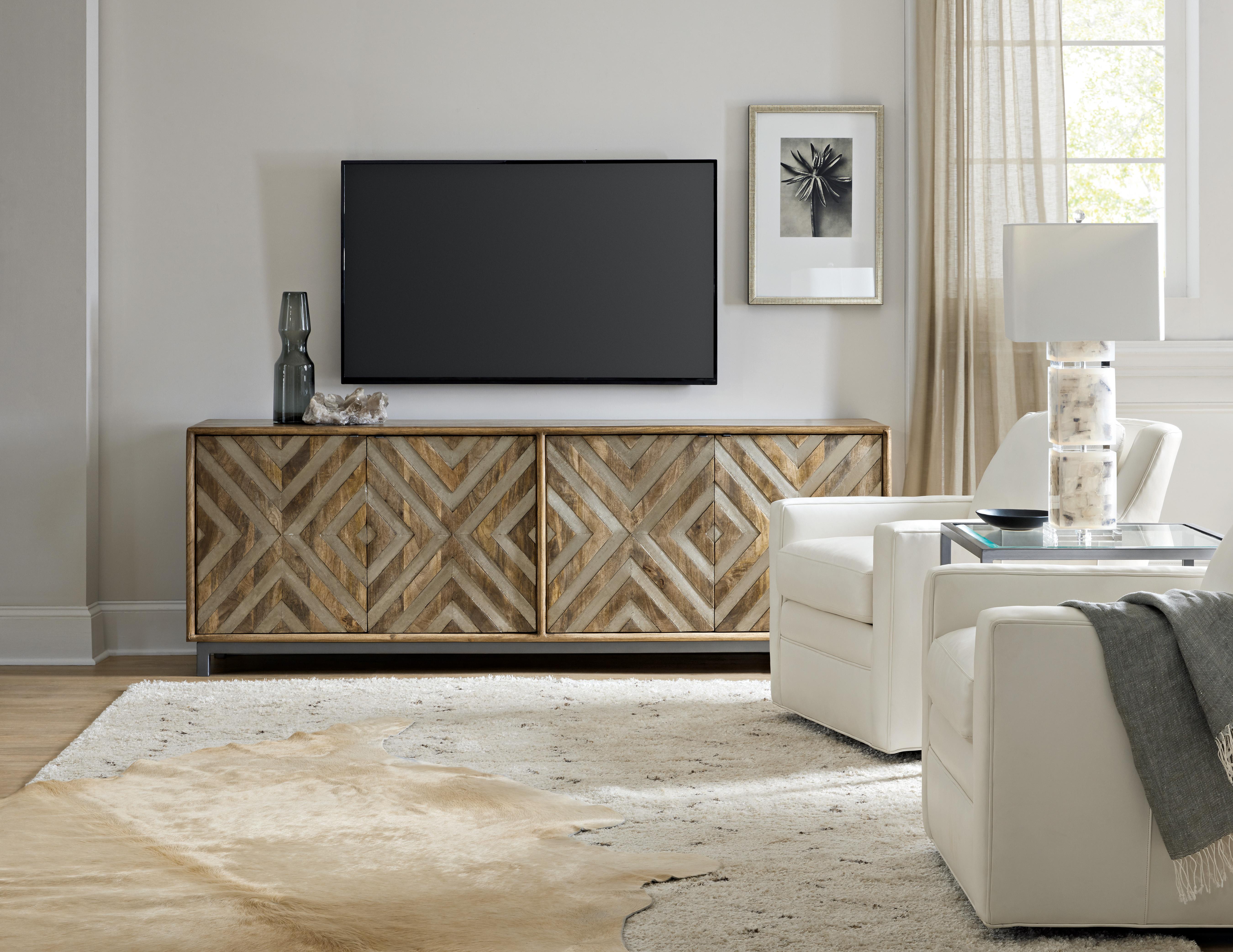 Four-Door Entertainment Console - Luxury Home Furniture (MI)