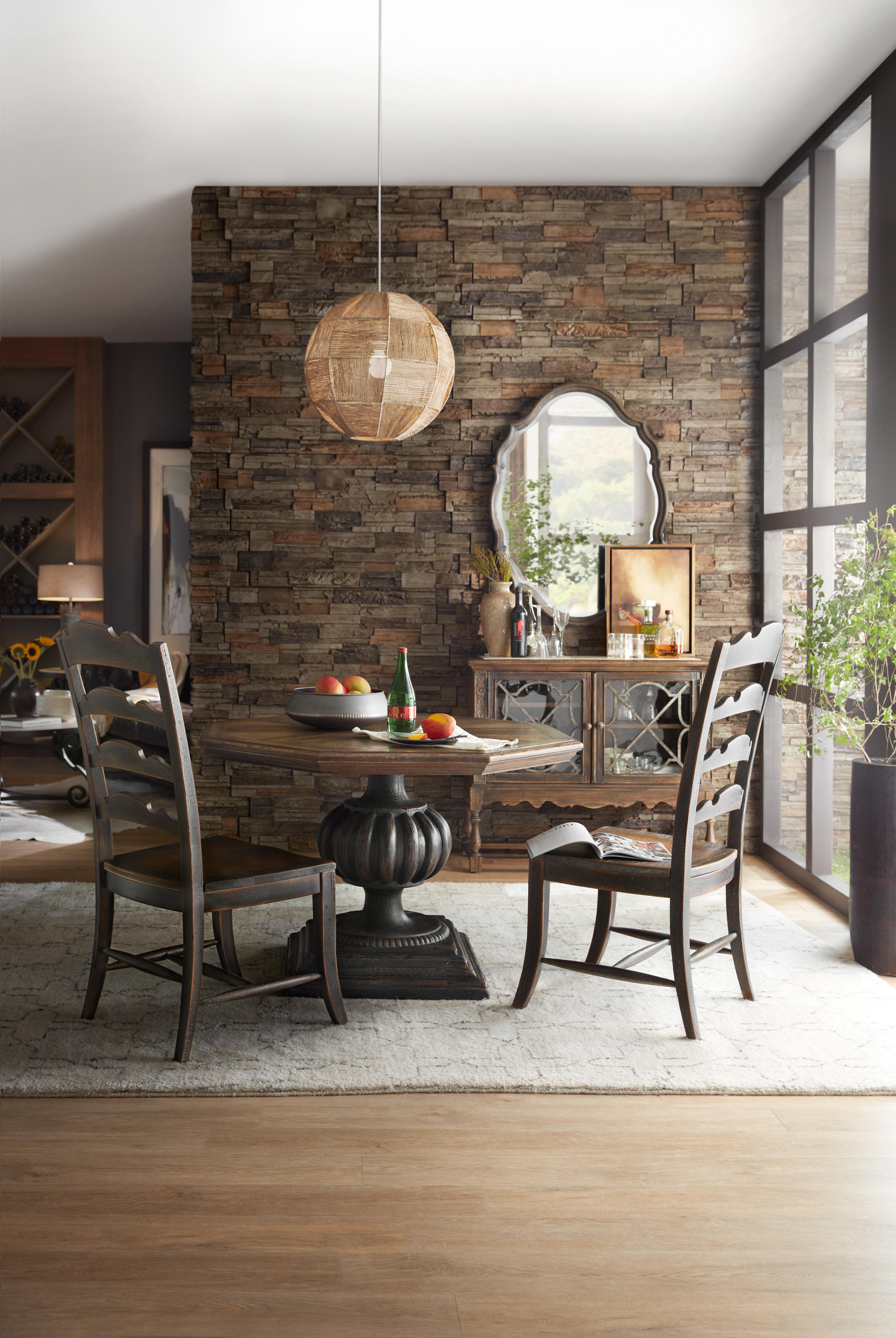 Hill Country Twin Sisters Ladderback Side Chair - 2 per carton/price ea - 5960-75310-BLK - Luxury Home Furniture (MI)