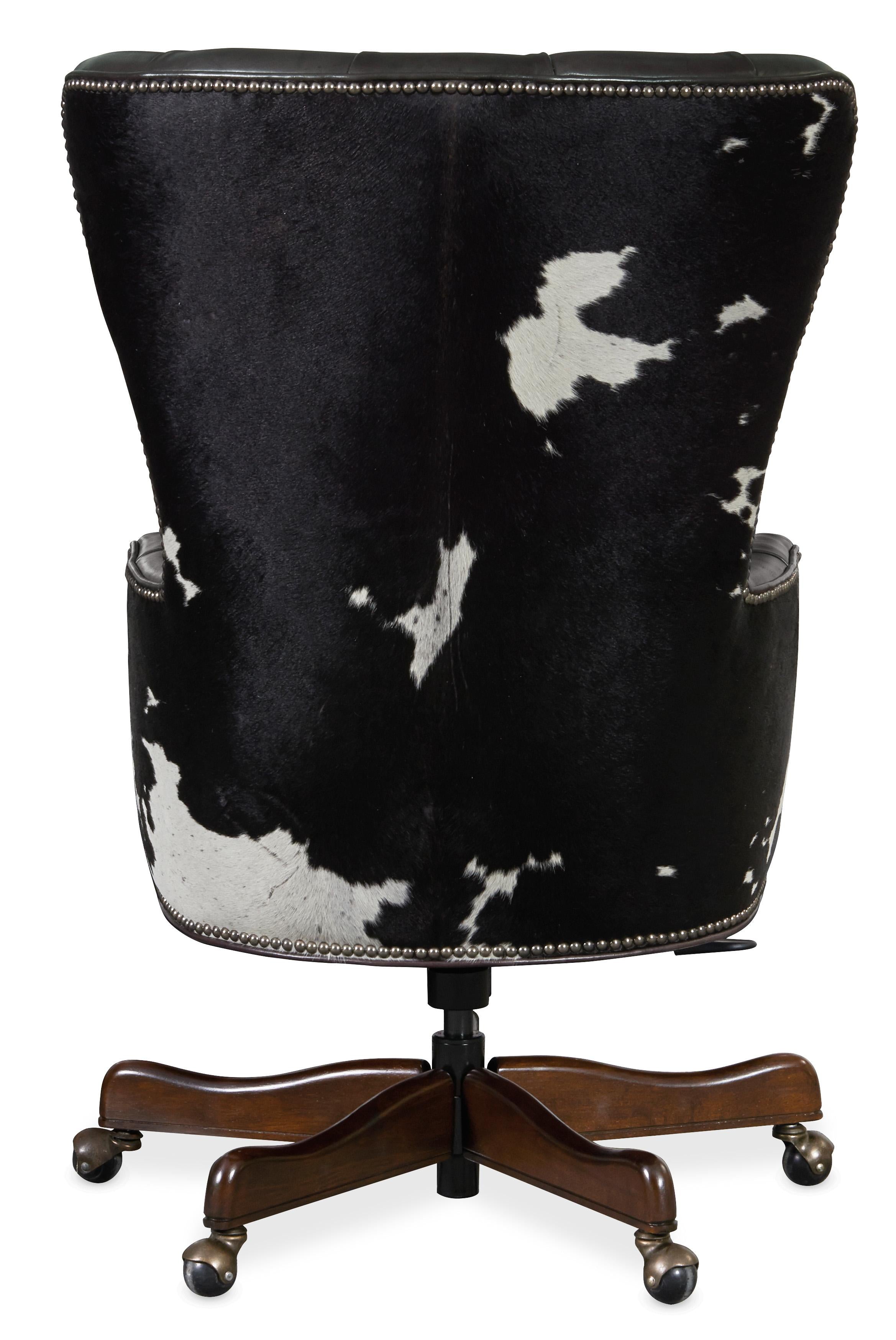 Katherine Executive Swivel Tilt Chair w/ Black & White HOH - Luxury Home Furniture (MI)