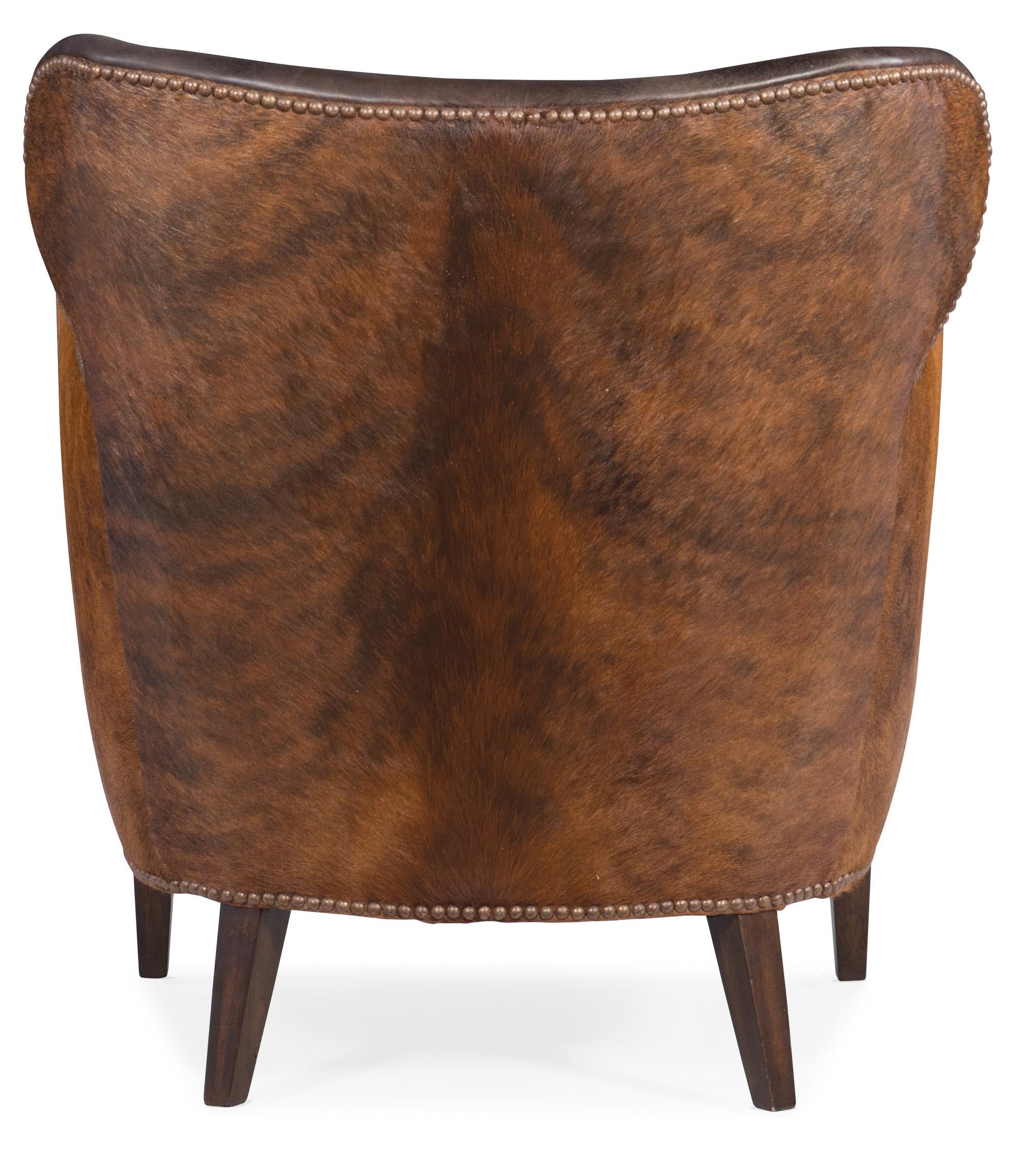 Kato Leather Club Chair w/ Dark HOH - Luxury Home Furniture (MI)