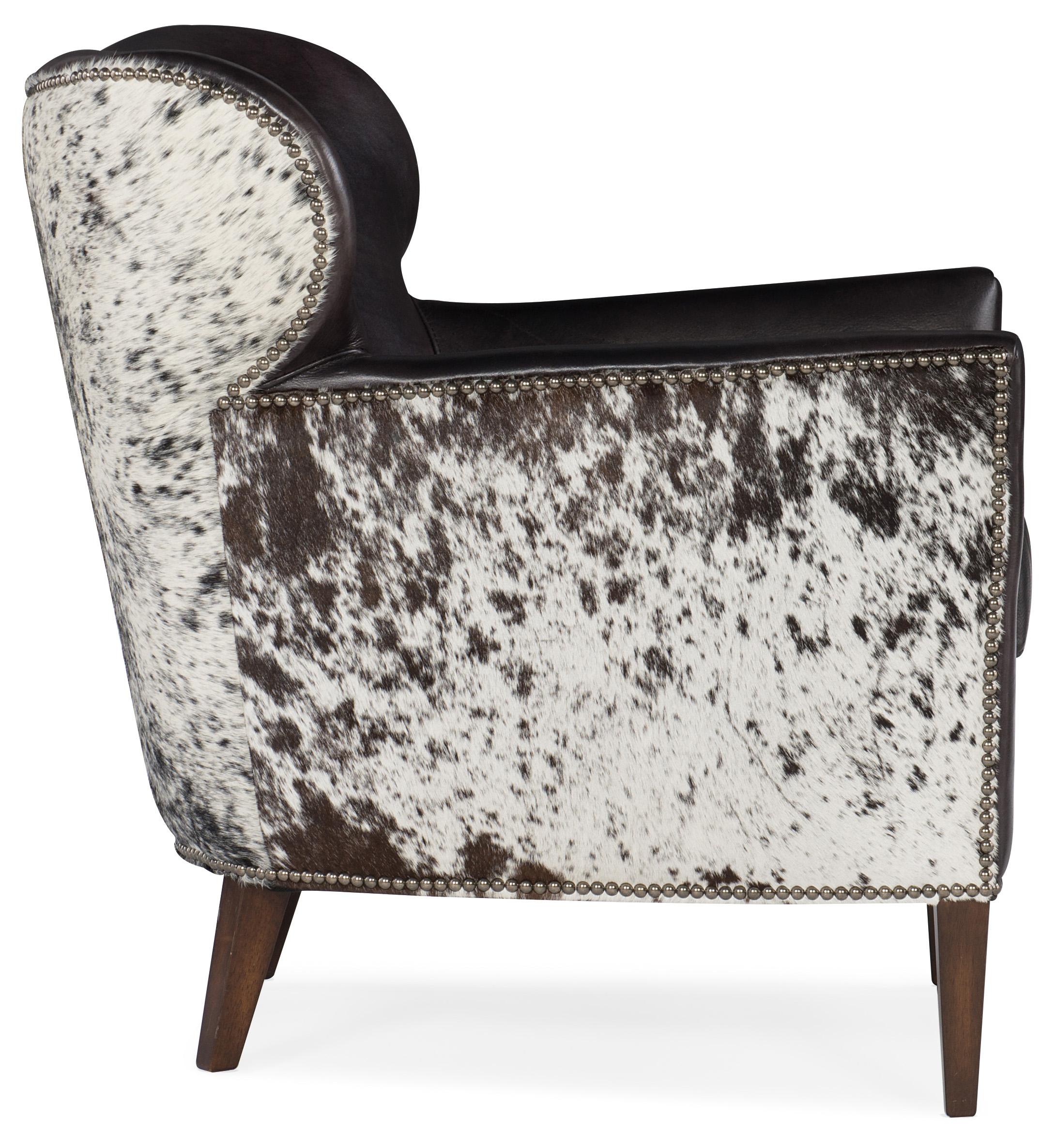 Kato Leather Club Chair w/ Salt Pepper HOH - Luxury Home Furniture (MI)