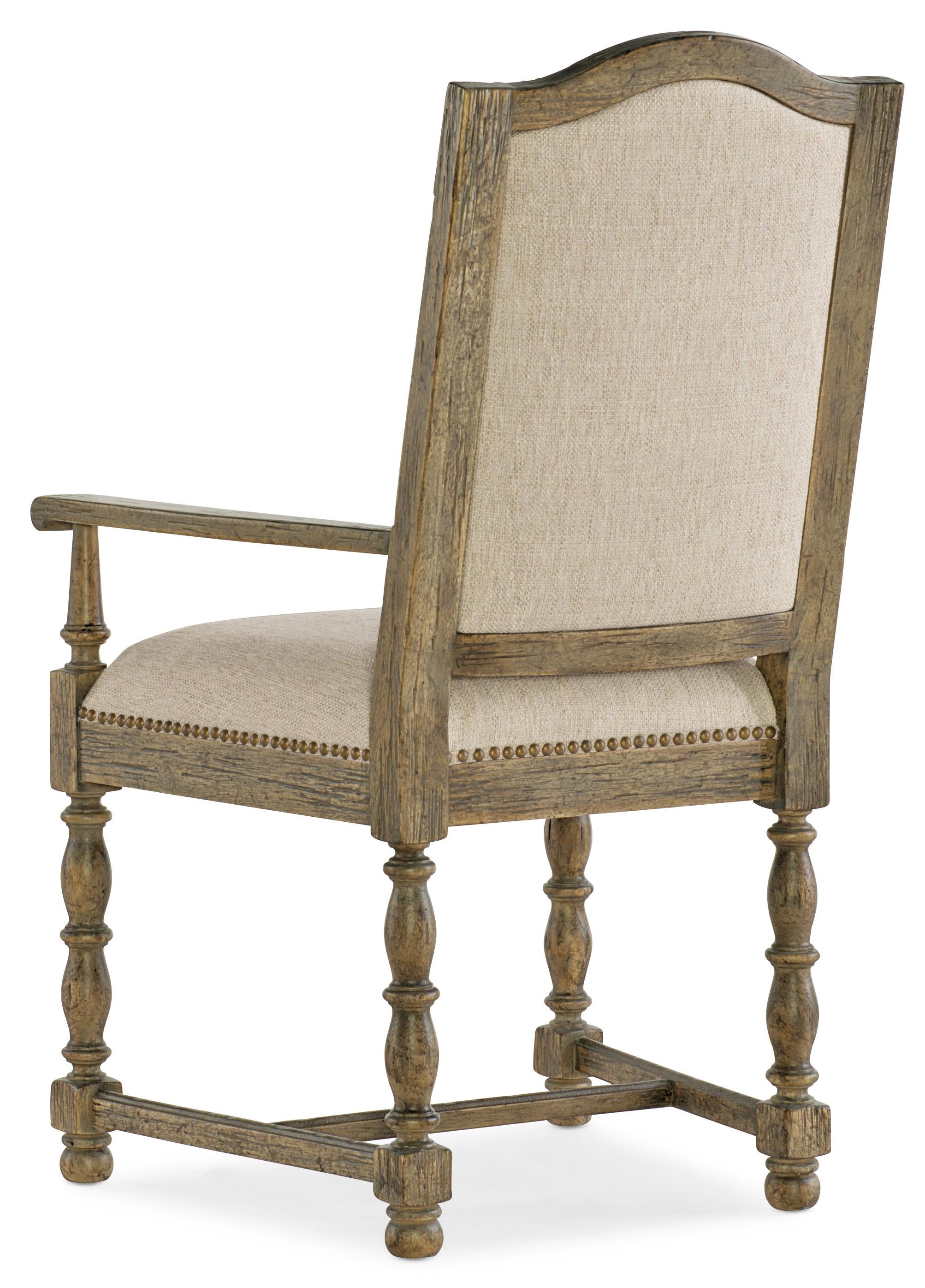 La Grange Kruschel Square Back Arm Chair - 2 per carton/price ea - Luxury Home Furniture (MI)