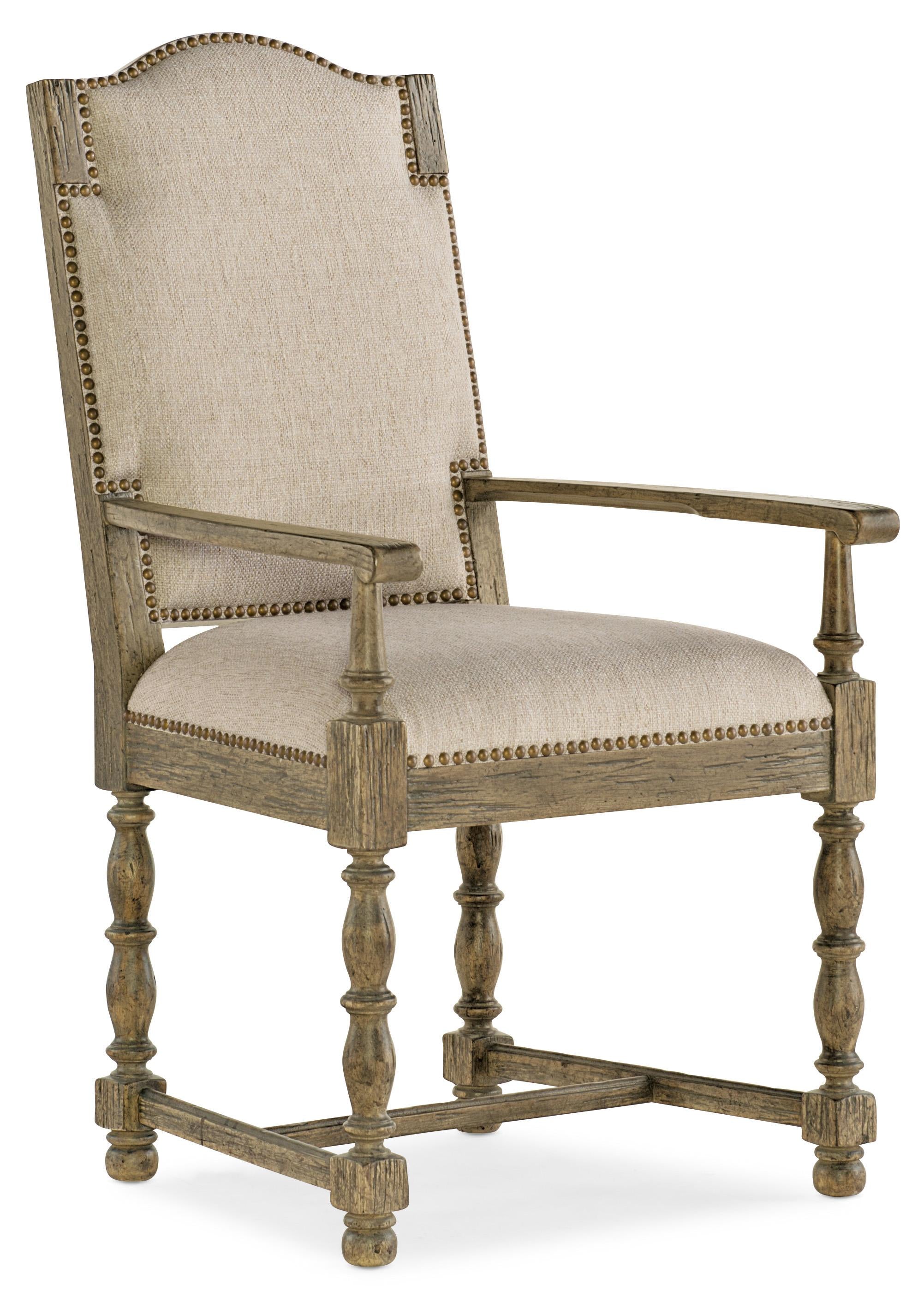 La Grange Kruschel Square Back Arm Chair - 2 per carton/price ea - Luxury Home Furniture (MI)