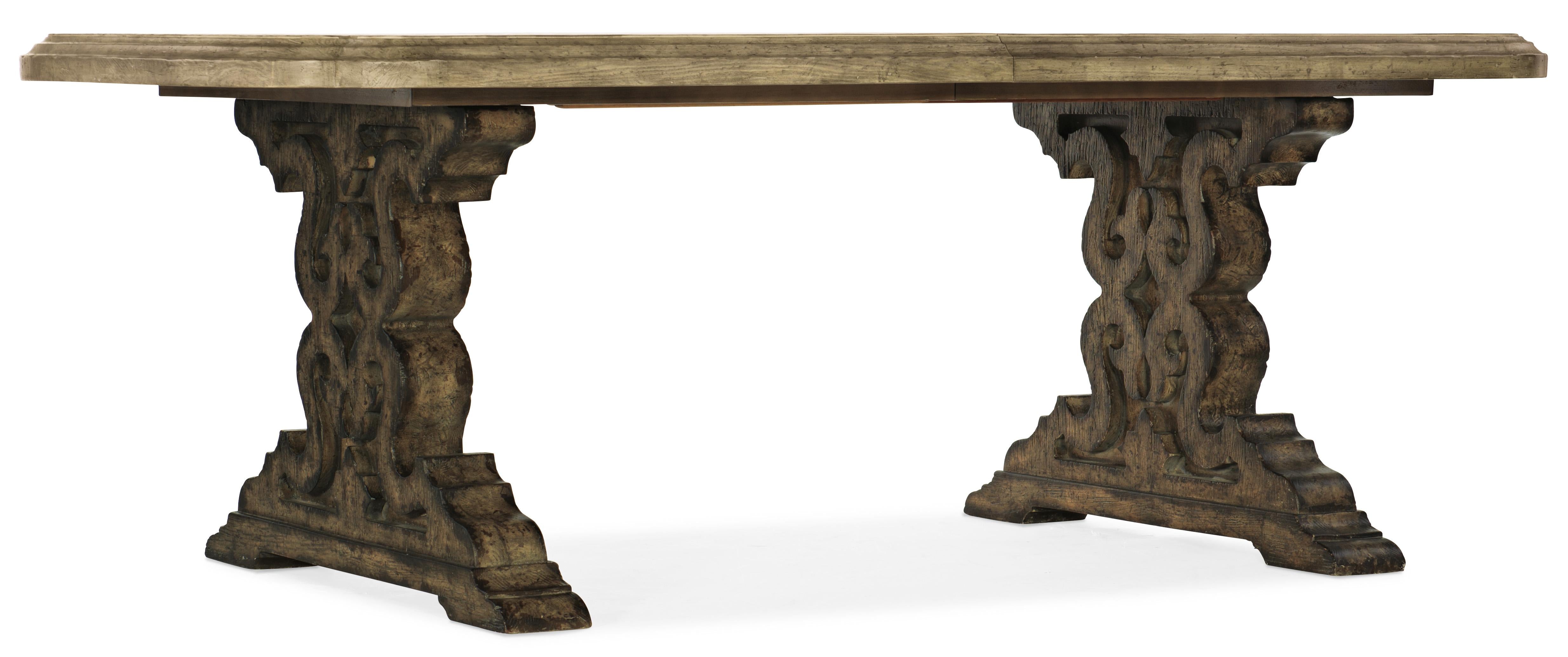 La Grange Le Vieux 86in Double Pedestal Table w/2-18in Leaves - Luxury Home Furniture (MI)