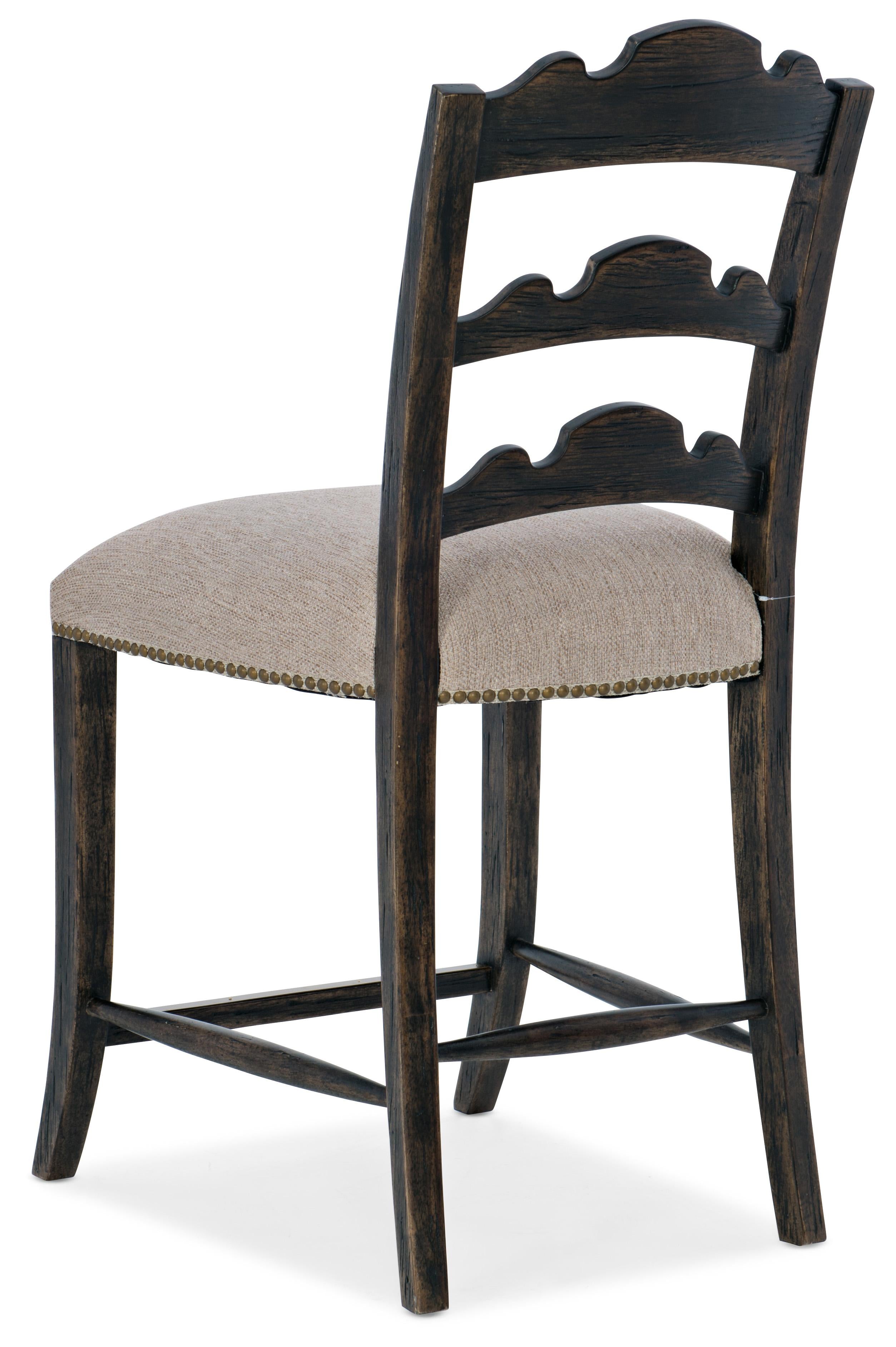 La Grange Twin Sisters Ladderback Counter Stool - Luxury Home Furniture (MI)