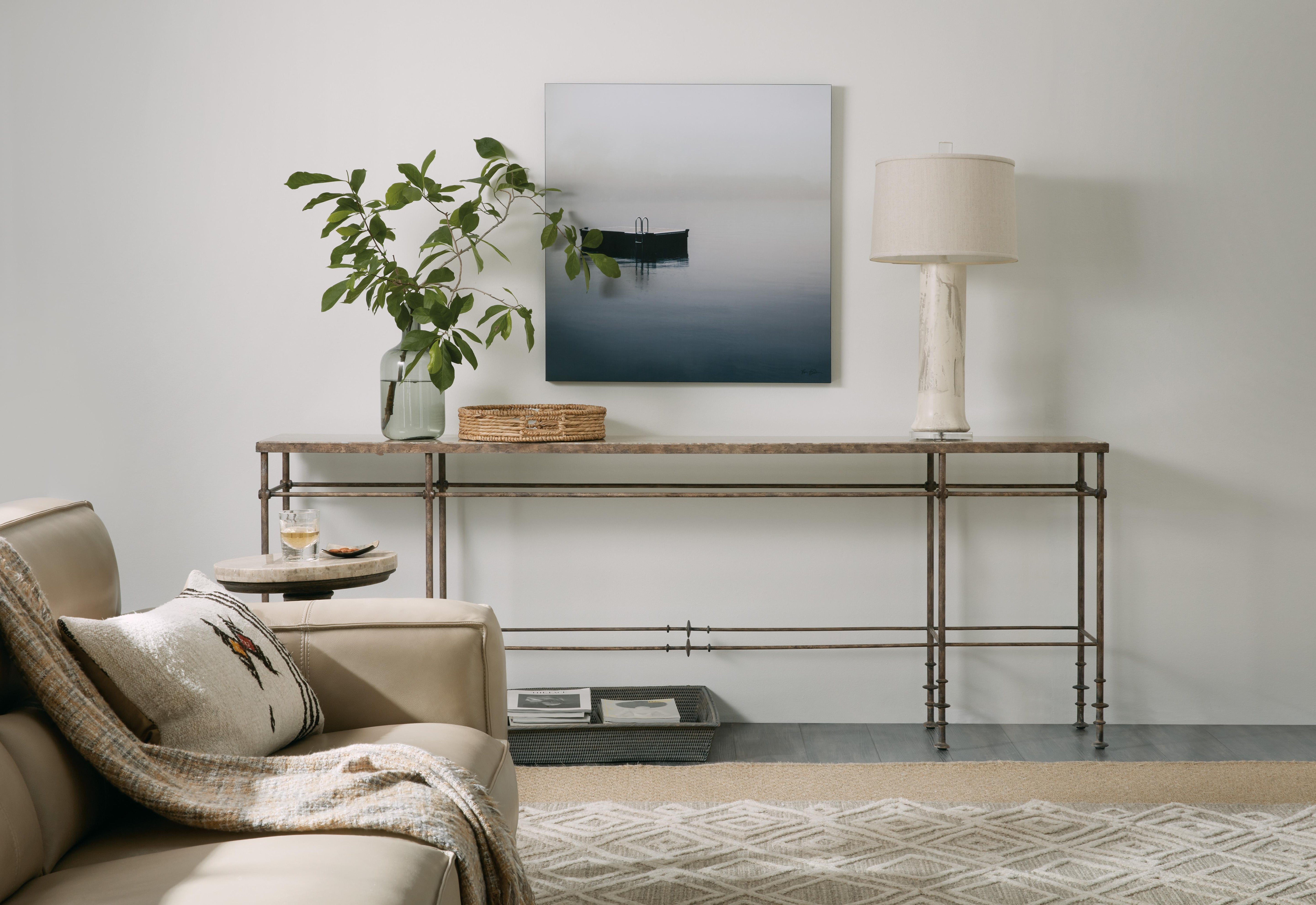 La Grange St James Metal and Stone Console - Luxury Home Furniture (MI)