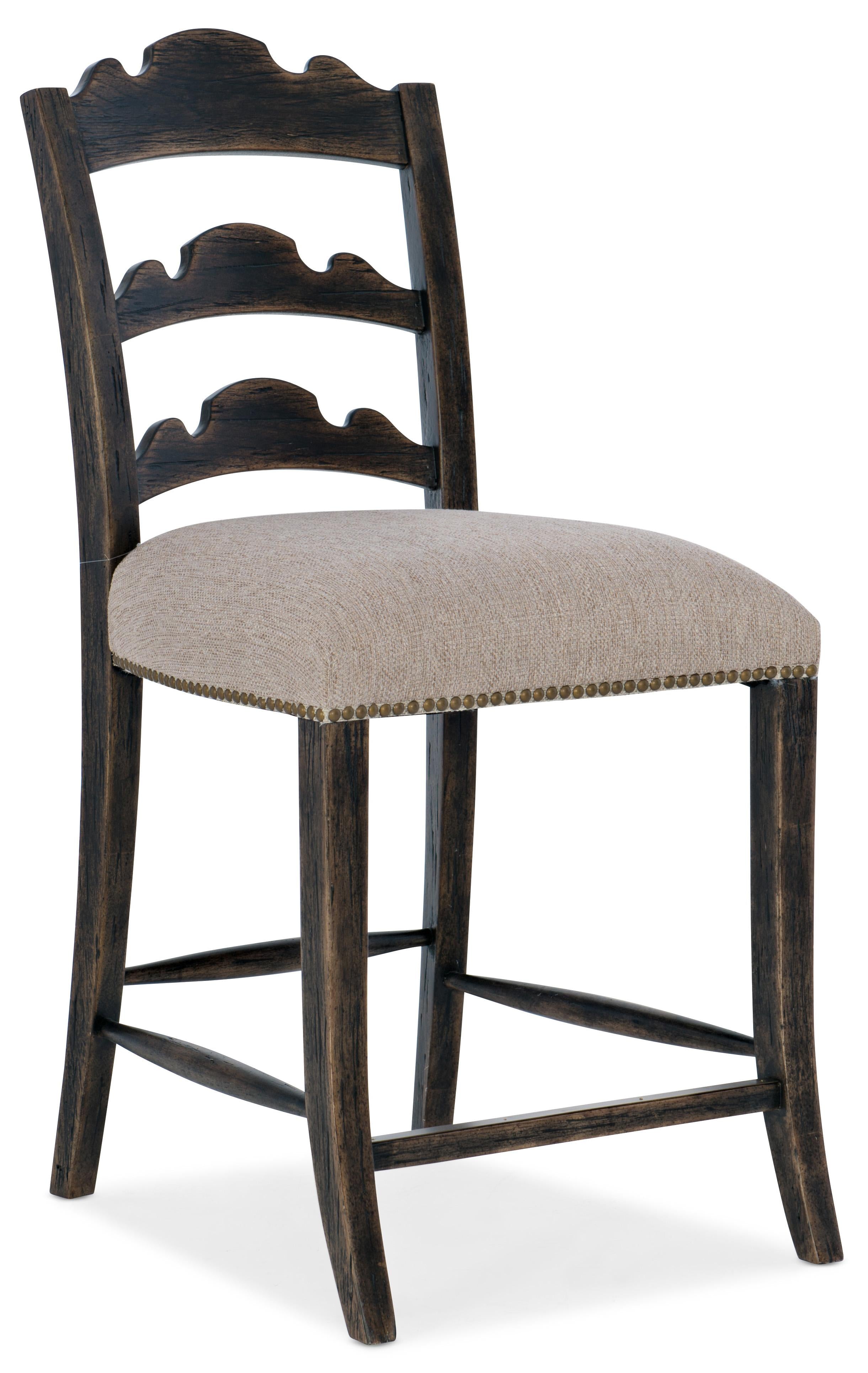 La Grange Twin Sisters Ladderback Counter Stool - Luxury Home Furniture (MI)