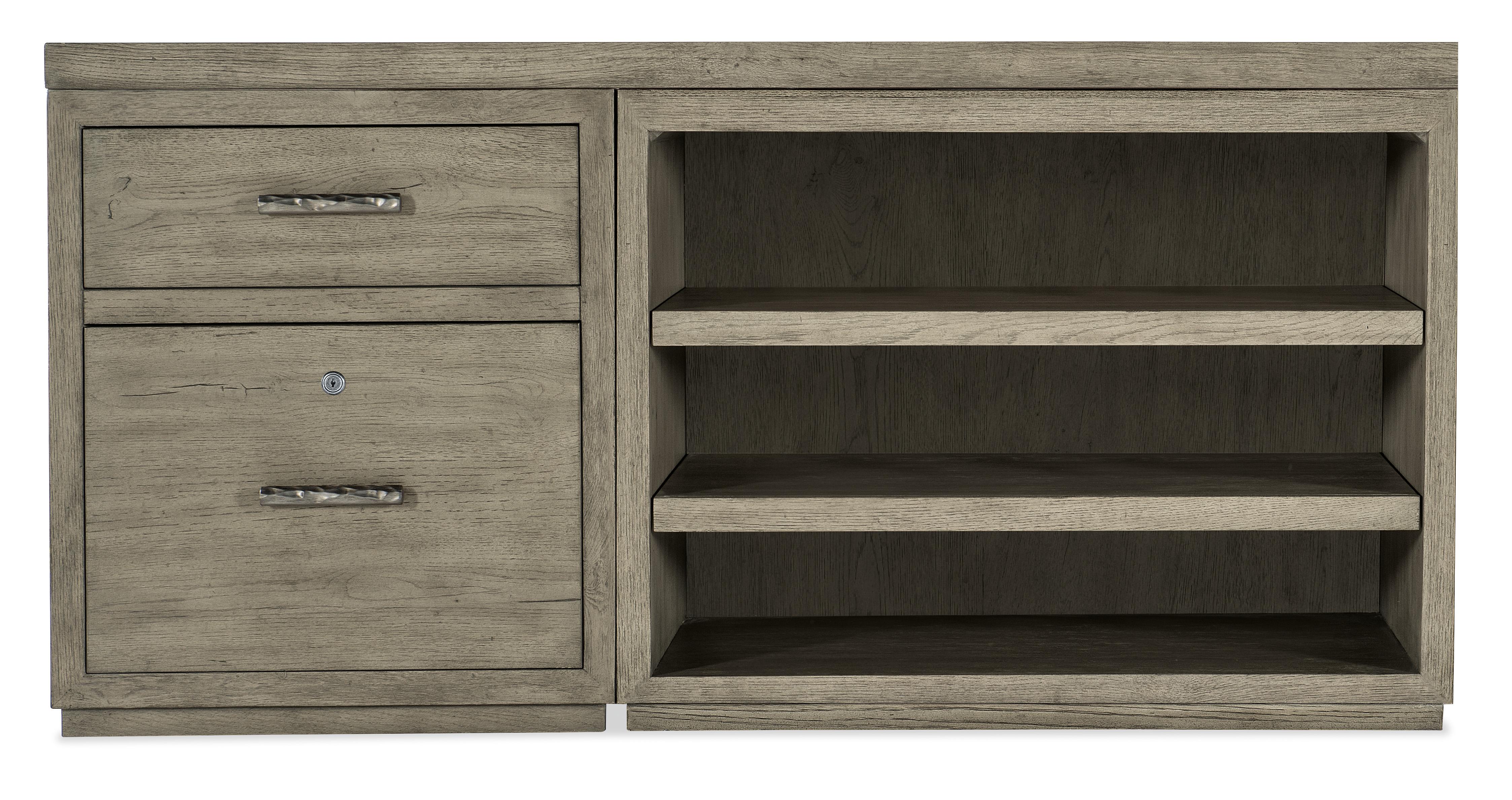 Linville Falls 60" Credenza with File and Open Desk Cabinet - Luxury Home Furniture (MI)