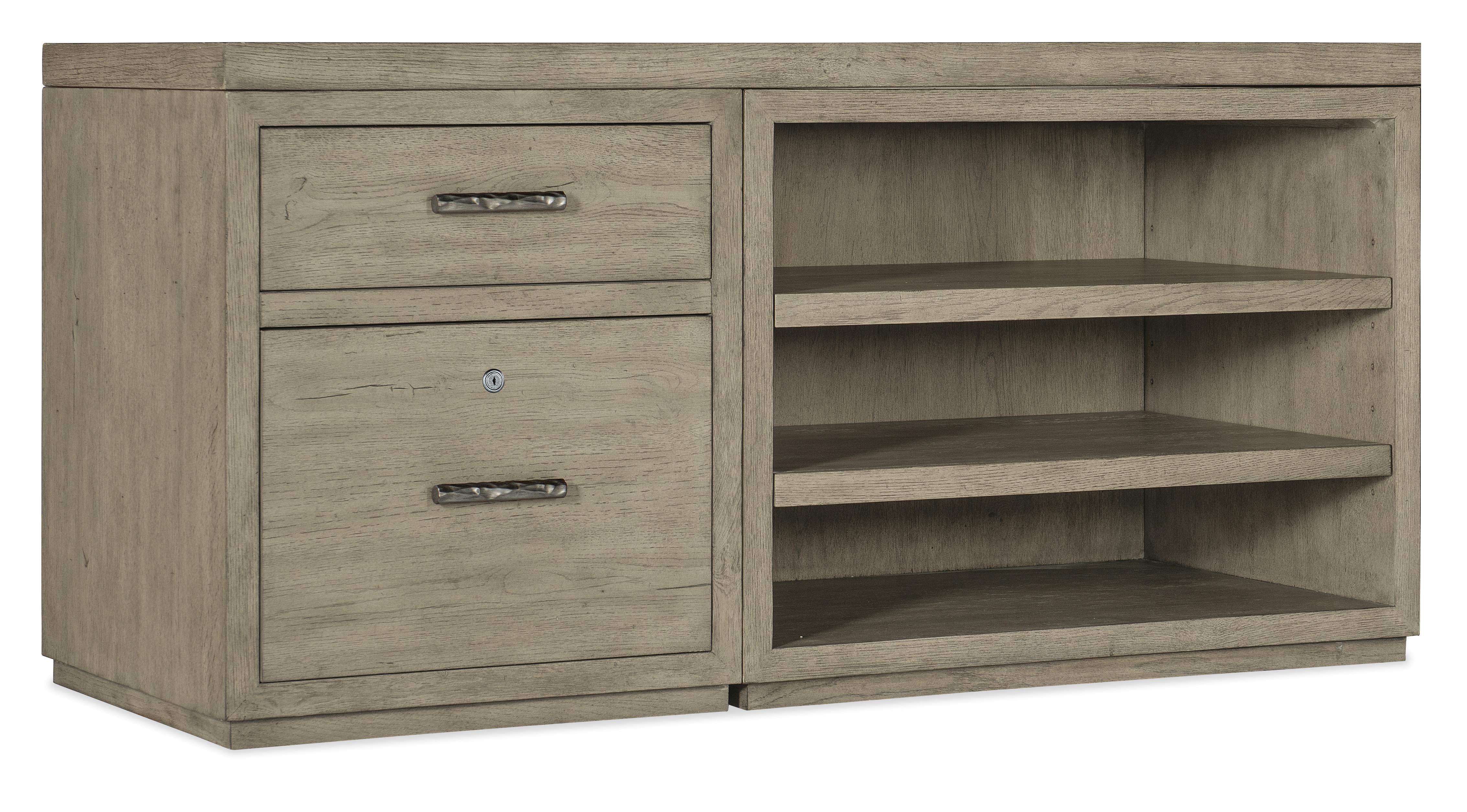 Linville Falls 60" Credenza with File and Open Desk Cabinet - Luxury Home Furniture (MI)