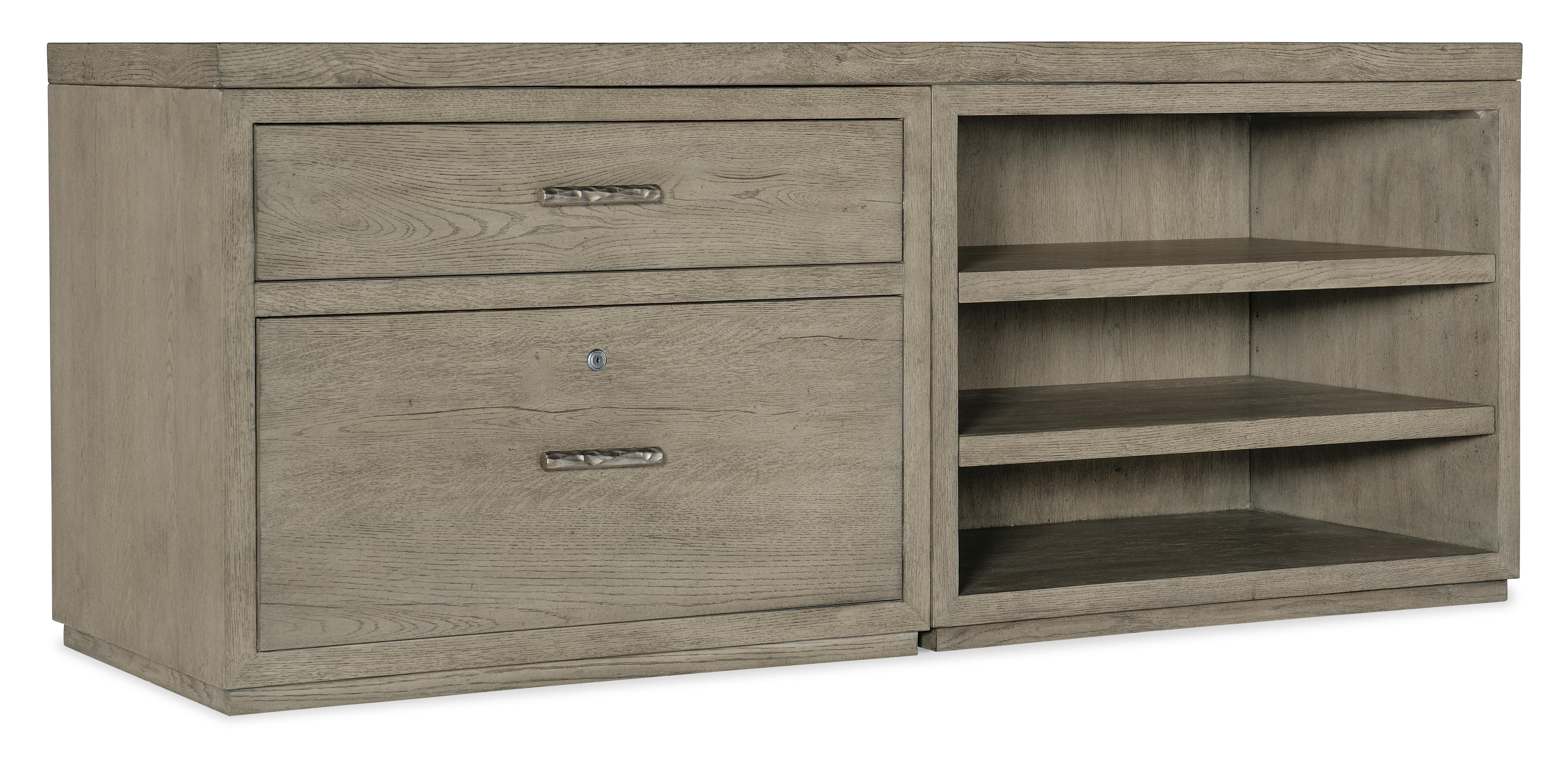 Linville Falls 72" Credenza with Lateral File and Open Desk Cabinet - Luxury Home Furniture (MI)
