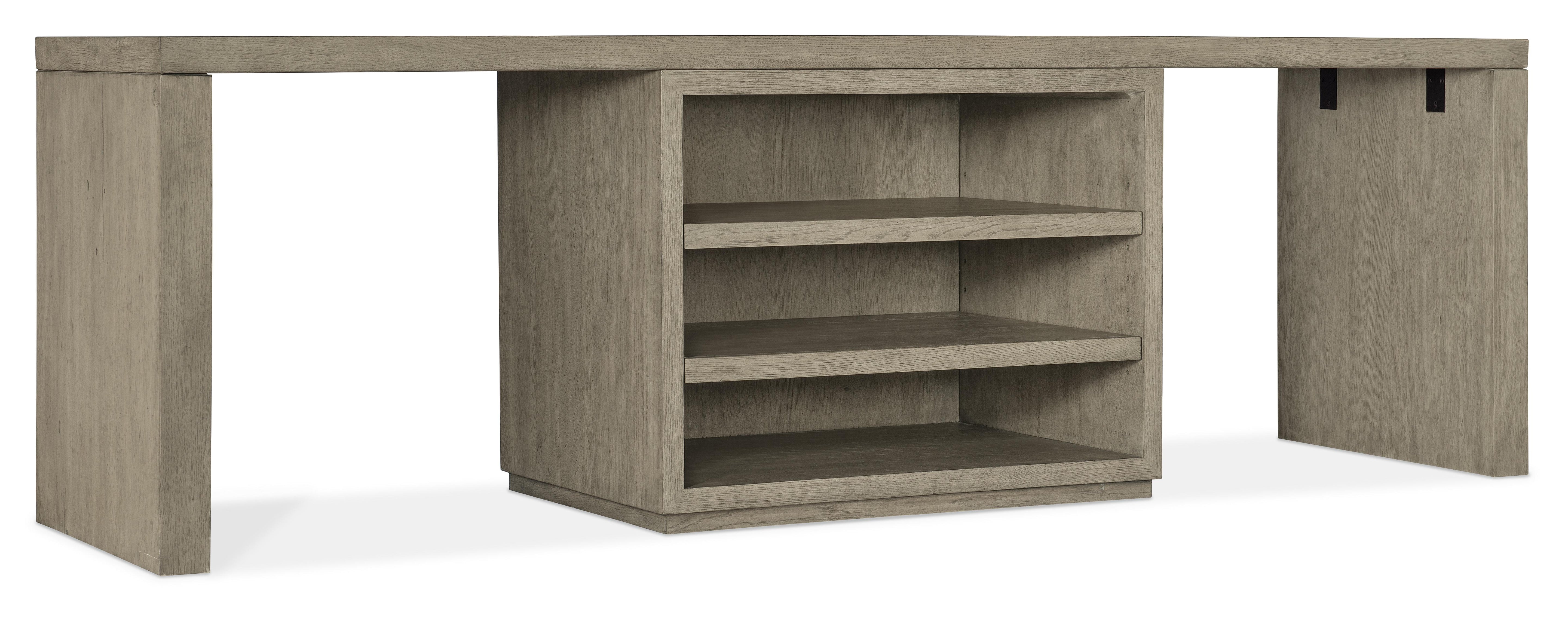 Linville Falls 96" Desk with Centered Open Desk Cabinet - Luxury Home Furniture (MI)