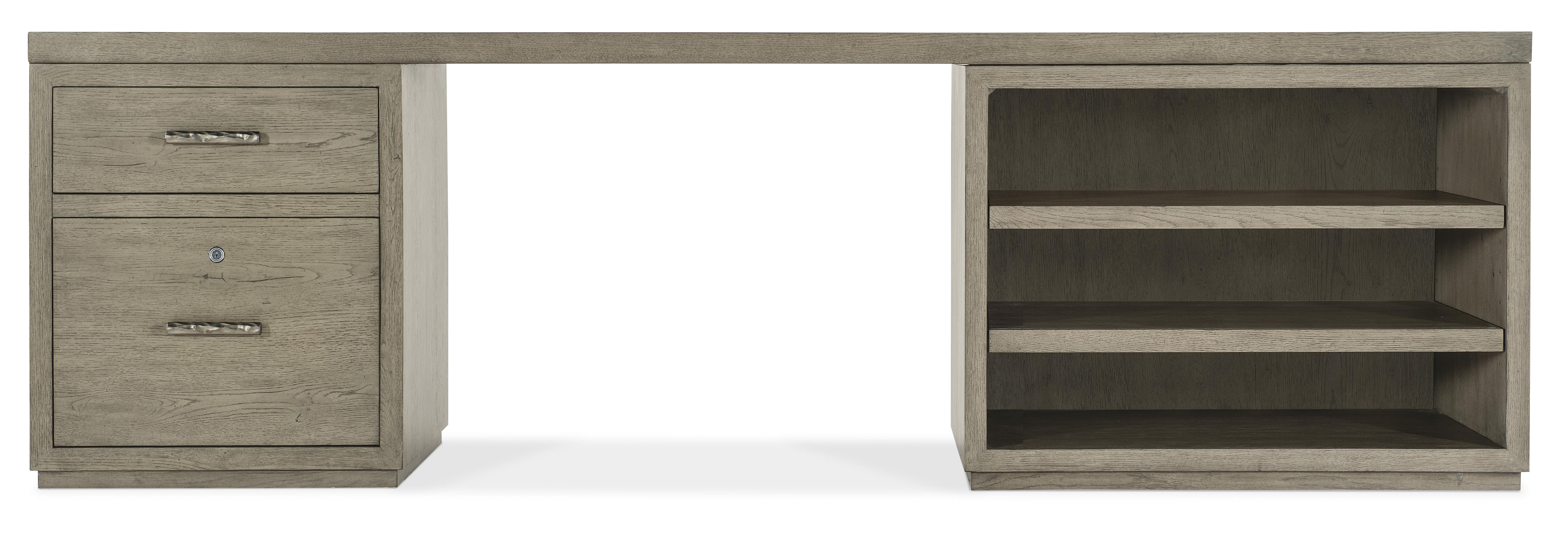 Linville Falls 96" Desk with One File and Open Desk Cabinet - Luxury Home Furniture (MI)