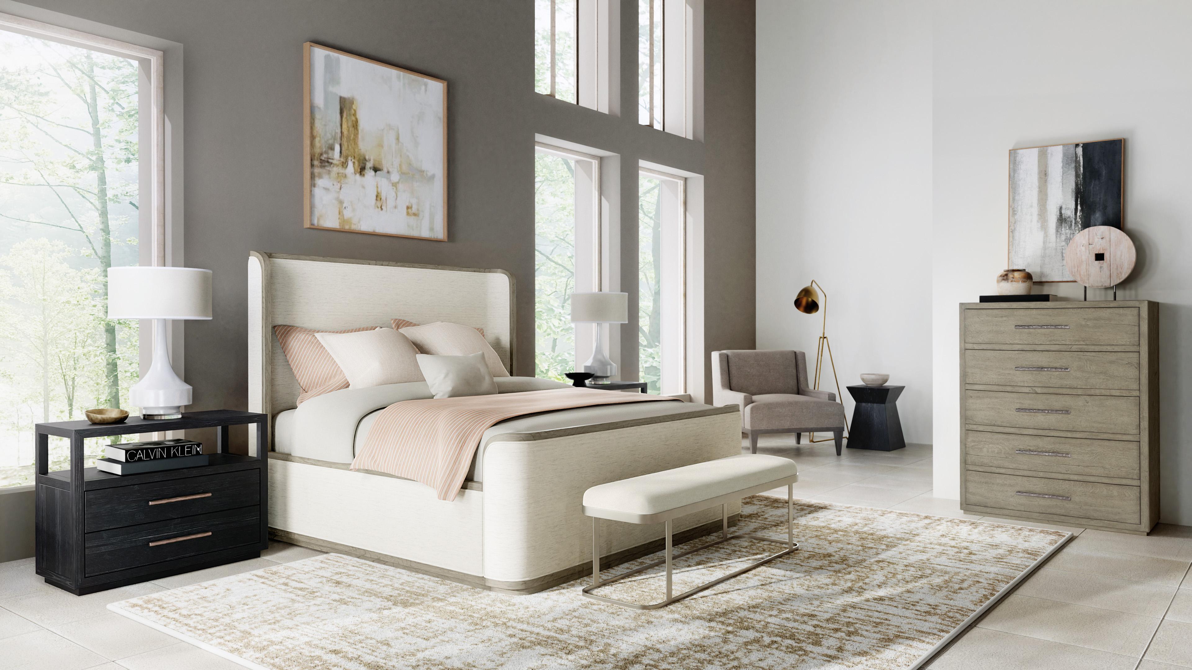 Linville Falls Boones Queen Upholstered Shelter Bed - Luxury Home Furniture (MI)