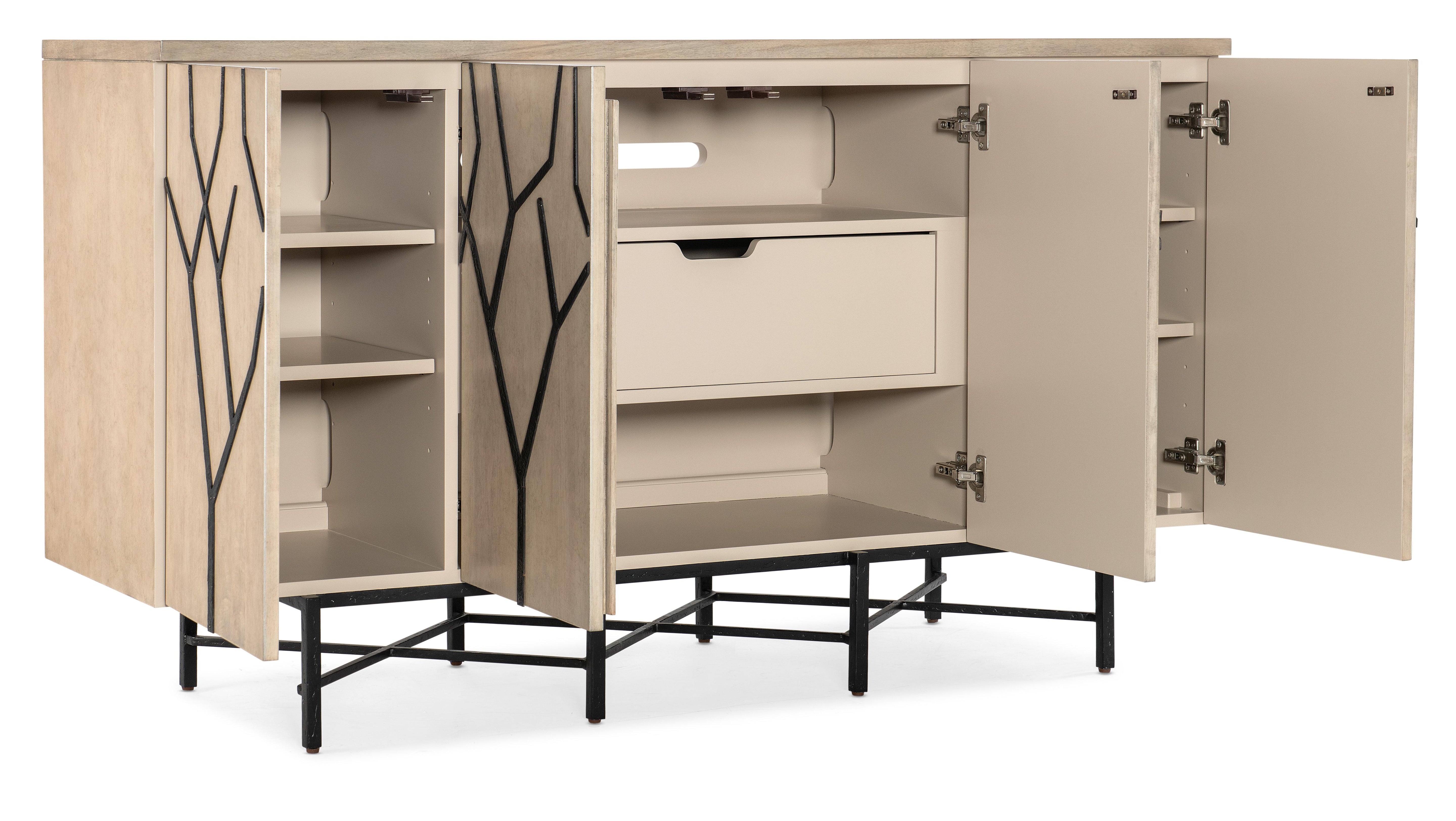 Melange Branched Four Door Entertainment Credenza - Luxury Home Furniture (MI)