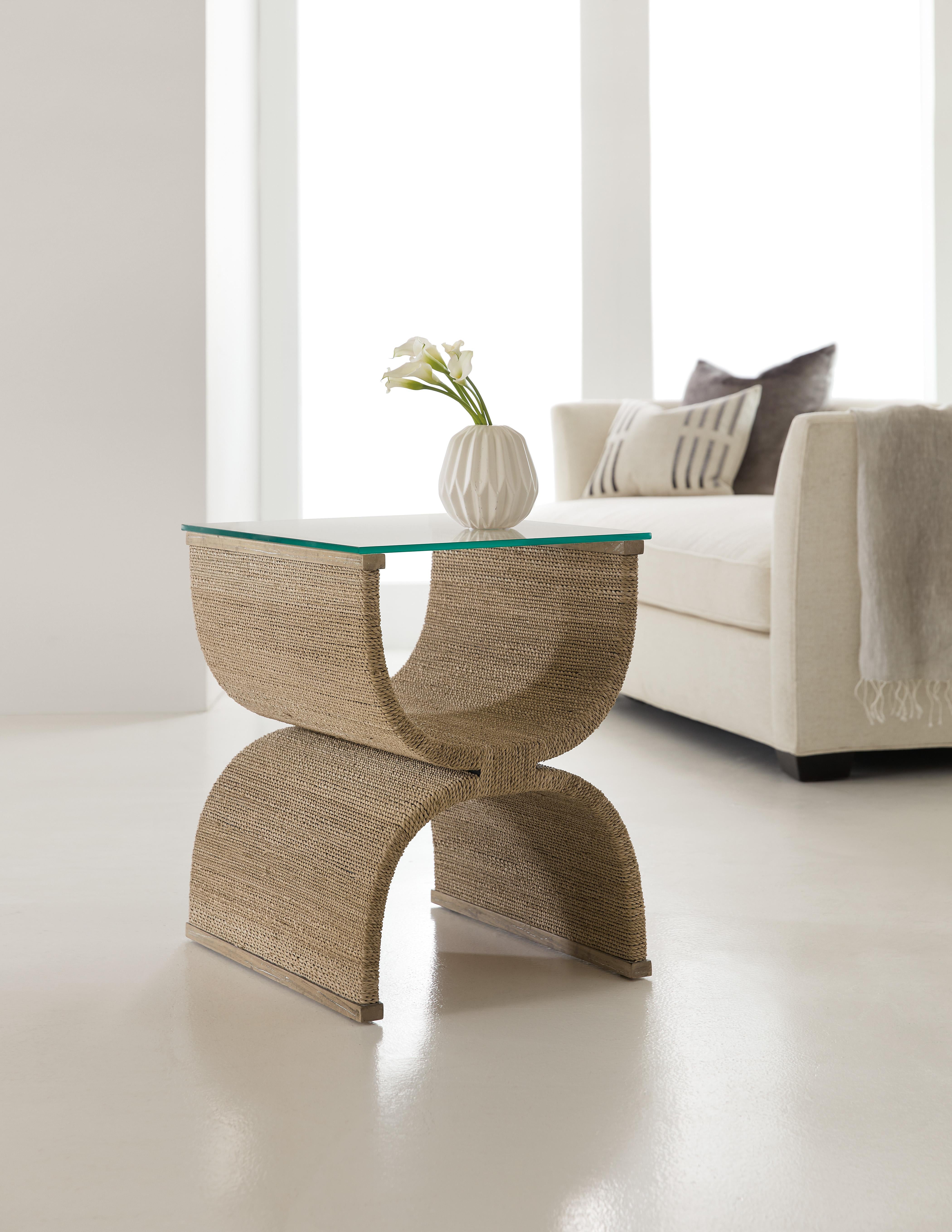 Melange Lenny Woven End Table - Luxury Home Furniture (MI)