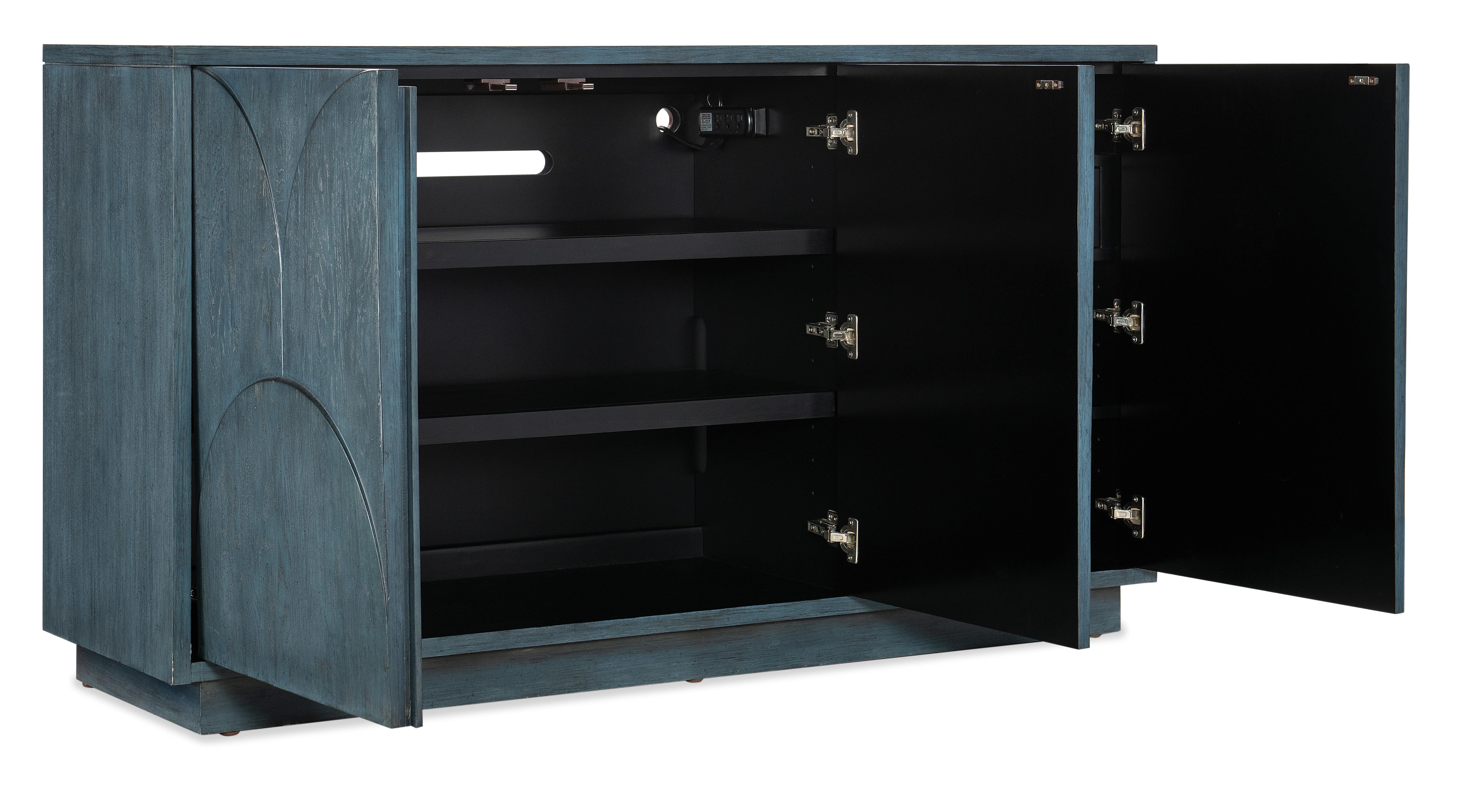 Melange Round Valley Three Door Entertainment Credenza - Luxury Home Furniture (MI)