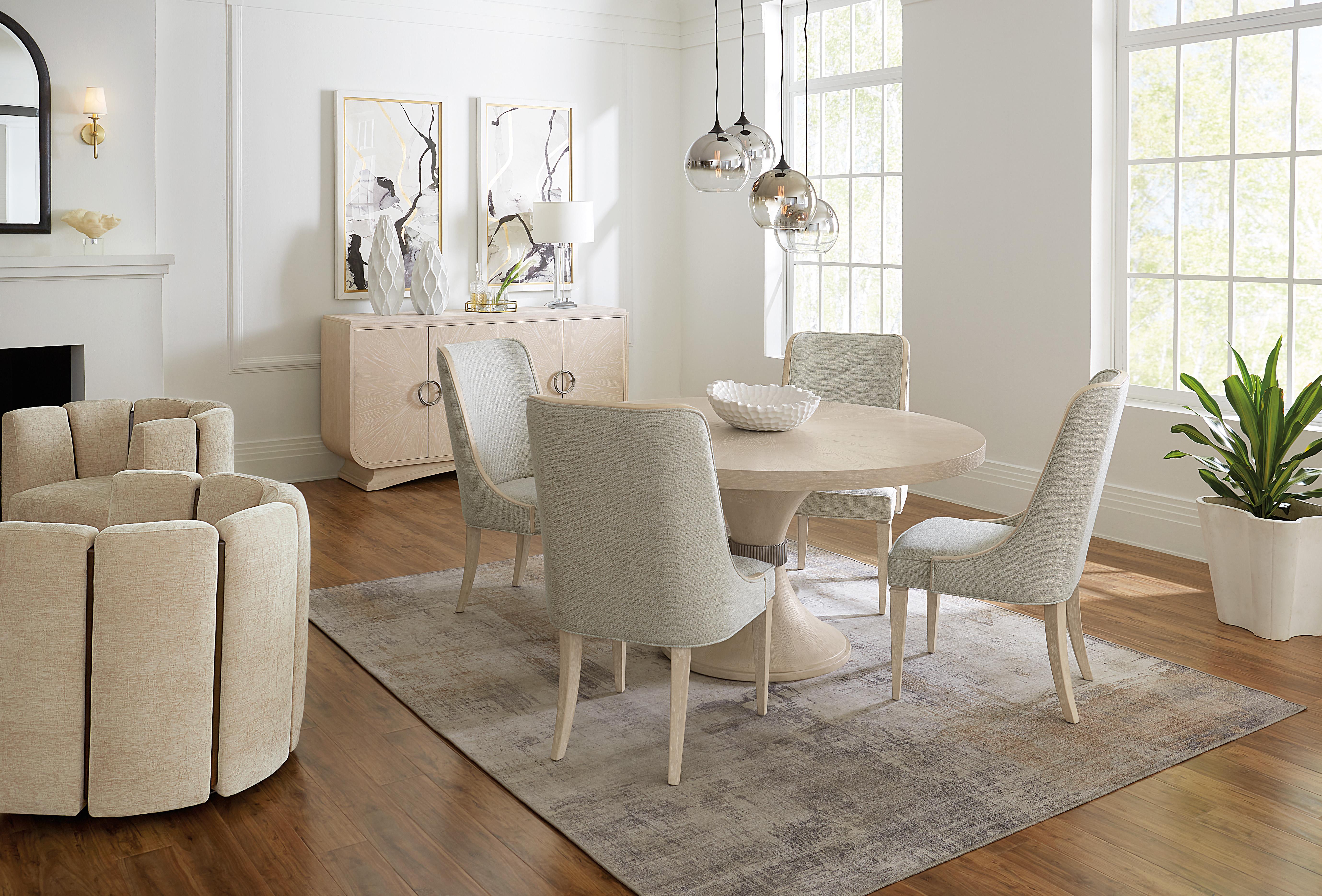 Nouveau Chic Round Pedestal Dining Table - Luxury Home Furniture (MI)