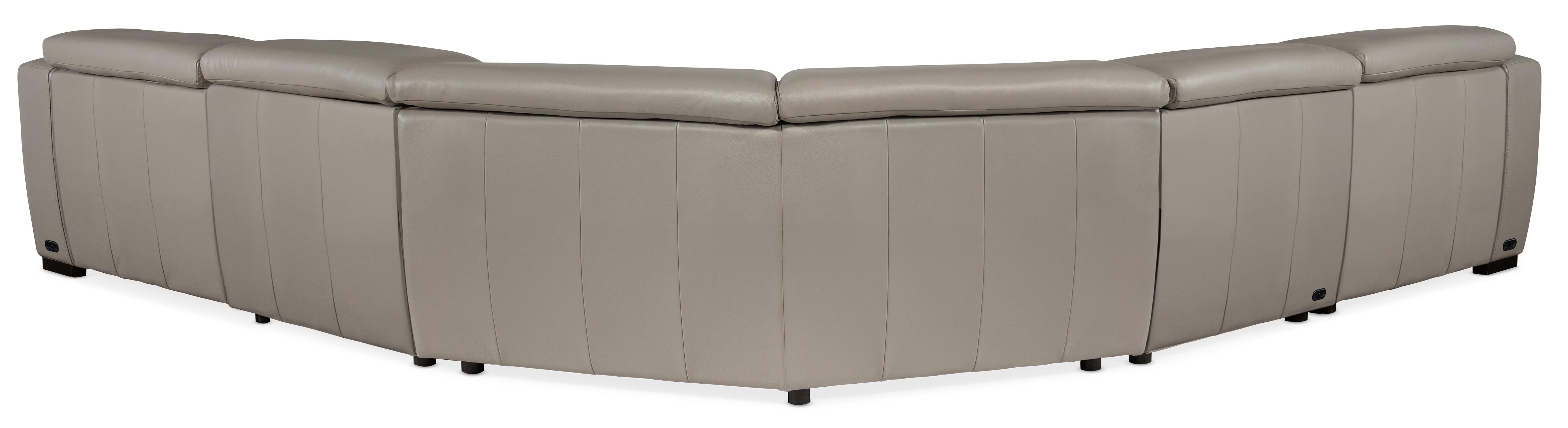 Opal 5 Piece Sectional with 2 Power Recliners & Power Headrest - Luxury Home Furniture (MI)