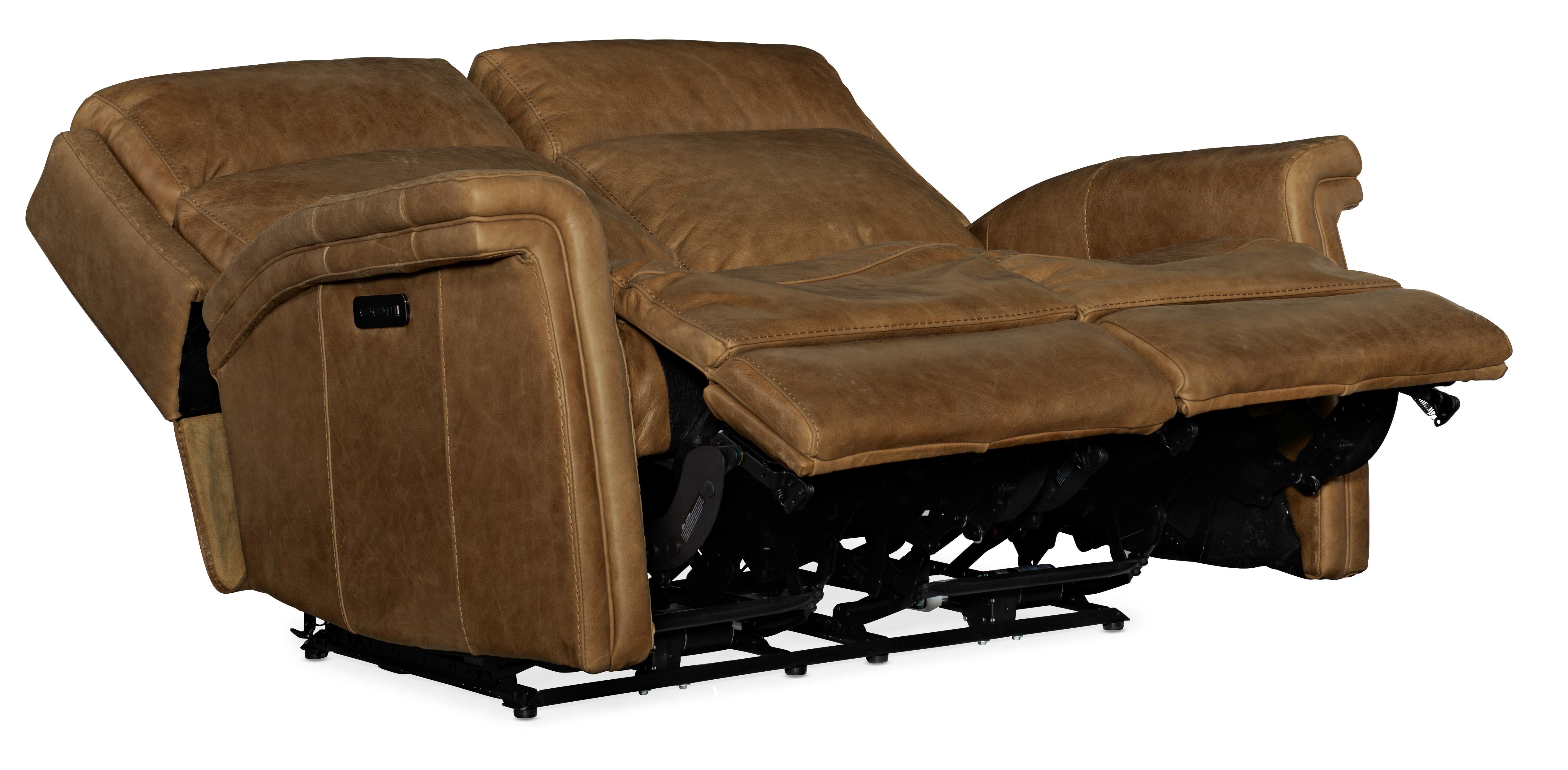 Poise Power Recliner Loveseat w/ Power Headrest - Luxury Home Furniture (MI)