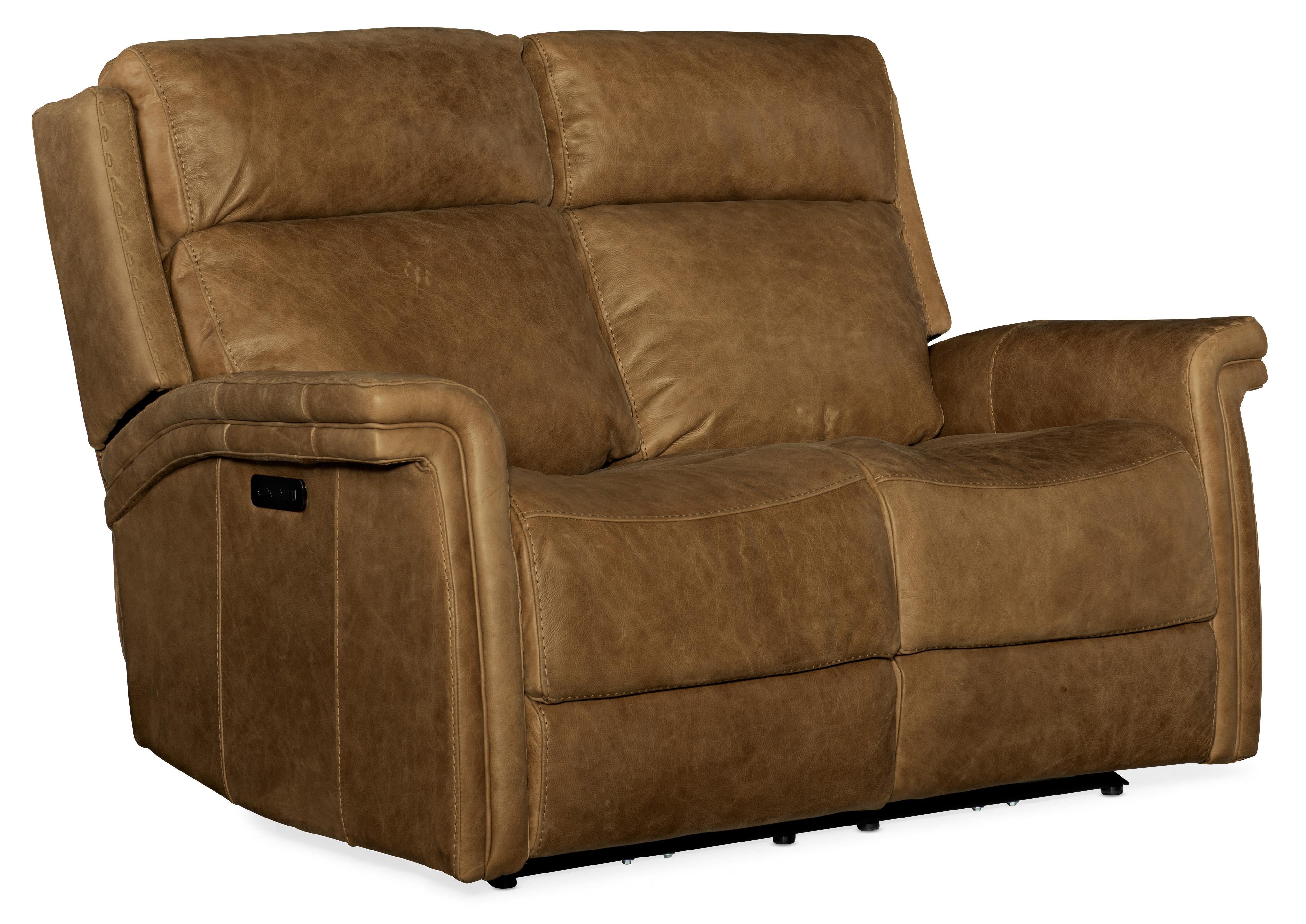 Poise Power Recliner Loveseat w/ Power Headrest - Luxury Home Furniture (MI)