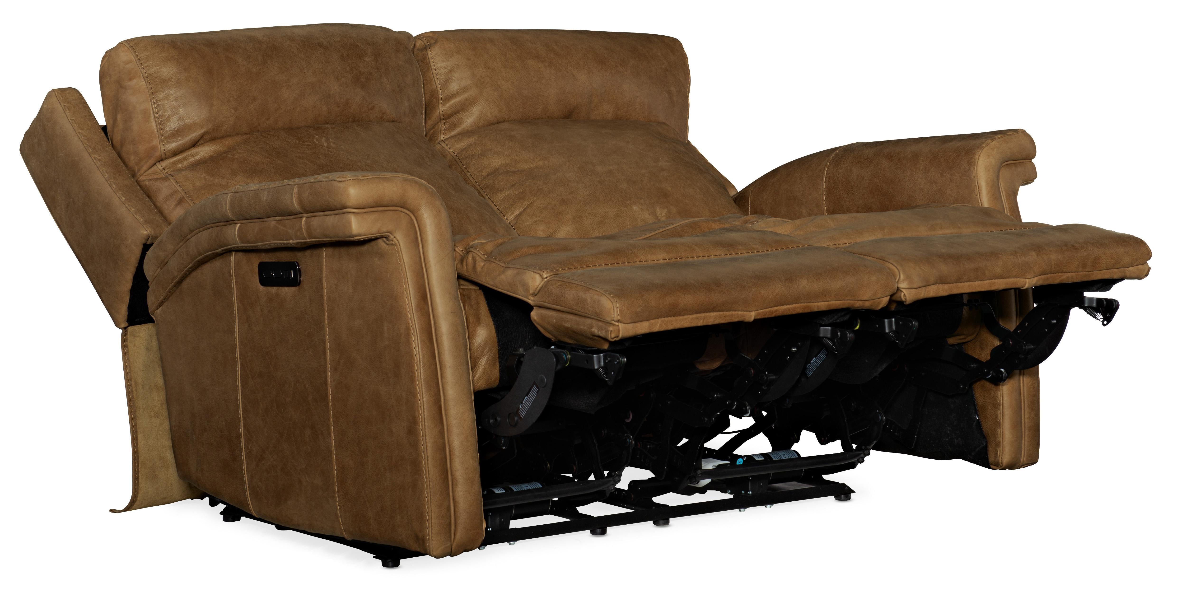 Poise Power Recliner Loveseat w/ Power Headrest - Luxury Home Furniture (MI)