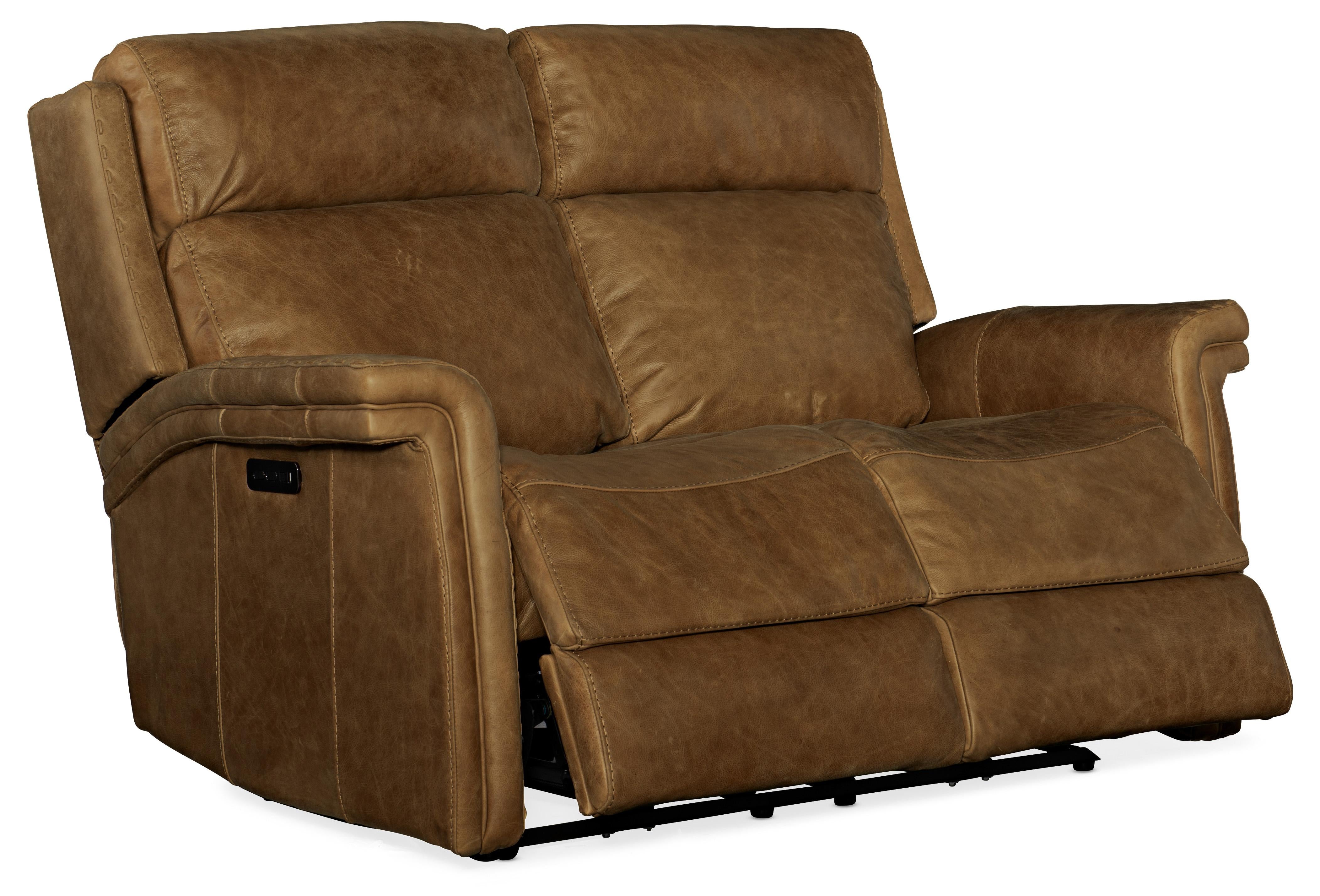 Poise Power Recliner Loveseat w/ Power Headrest - Luxury Home Furniture (MI)