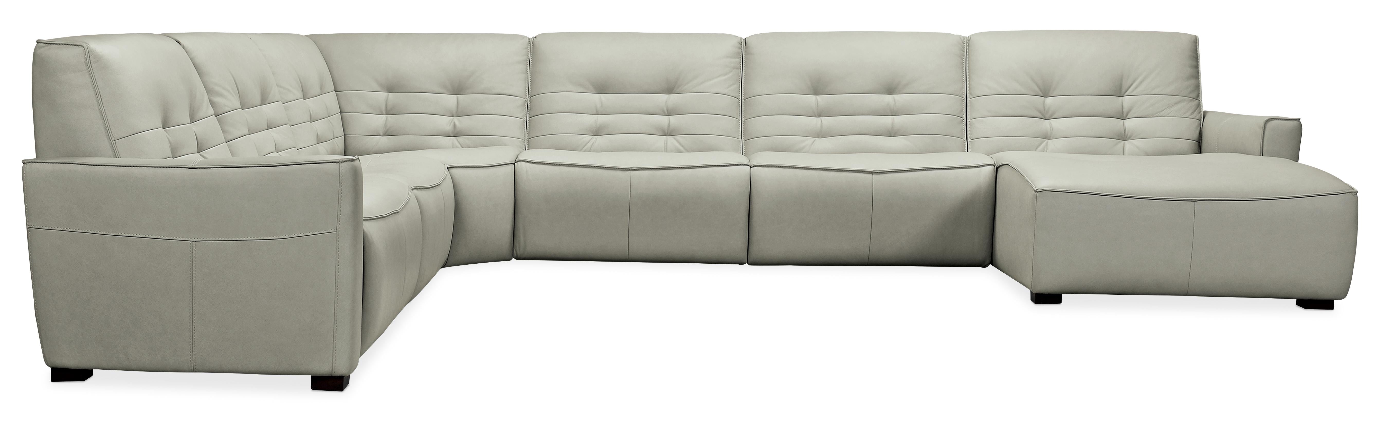 Reaux Grandier 6-Piece RAF Chaise Sectional w/ 2 Recliners