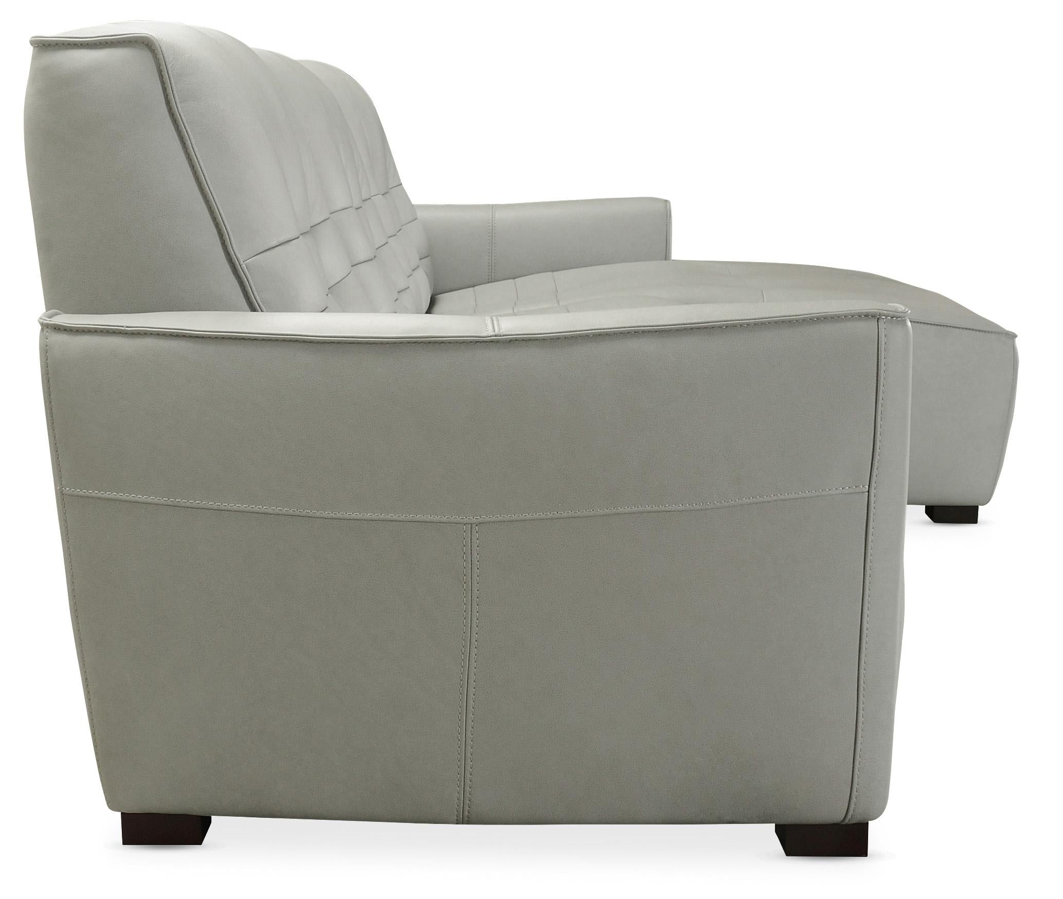 Reaux Power Recline Sofa w/ RAF Chaise w/2 Power Recliners - Luxury Home Furniture (MI)