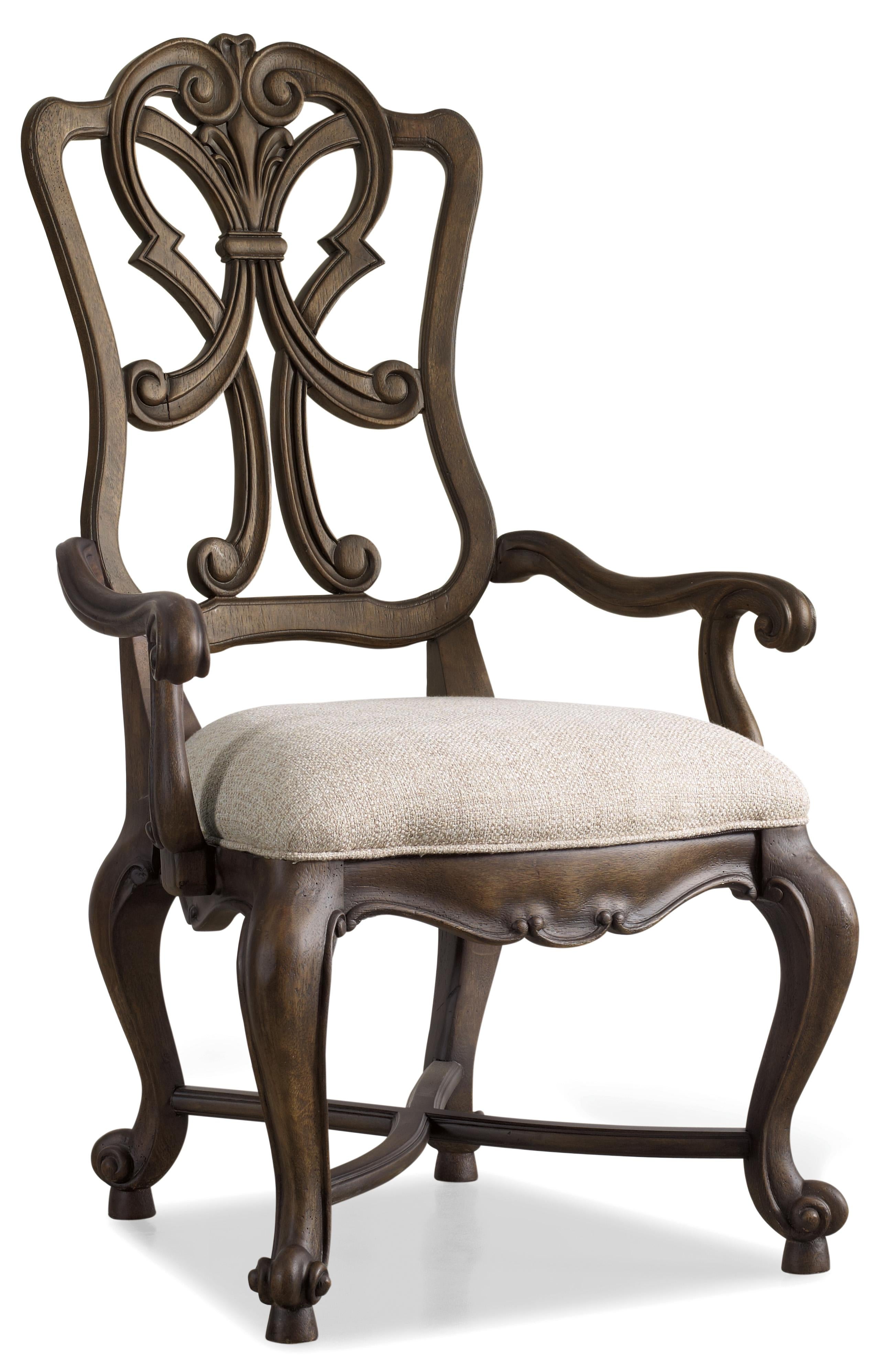 Rhapsody Wood Back Arm Chair - 2 per carton/price ea - Luxury Home Furniture (MI)