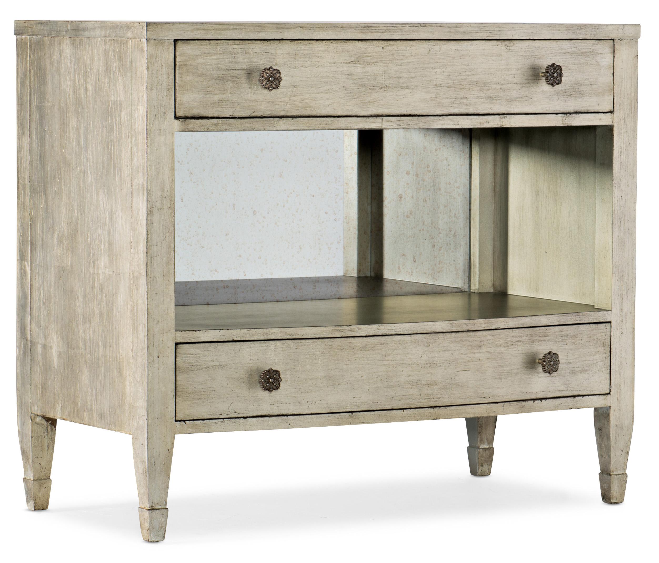 Sanctuary Gemme Two Drawer Nightstand - Luxury Home Furniture (MI)