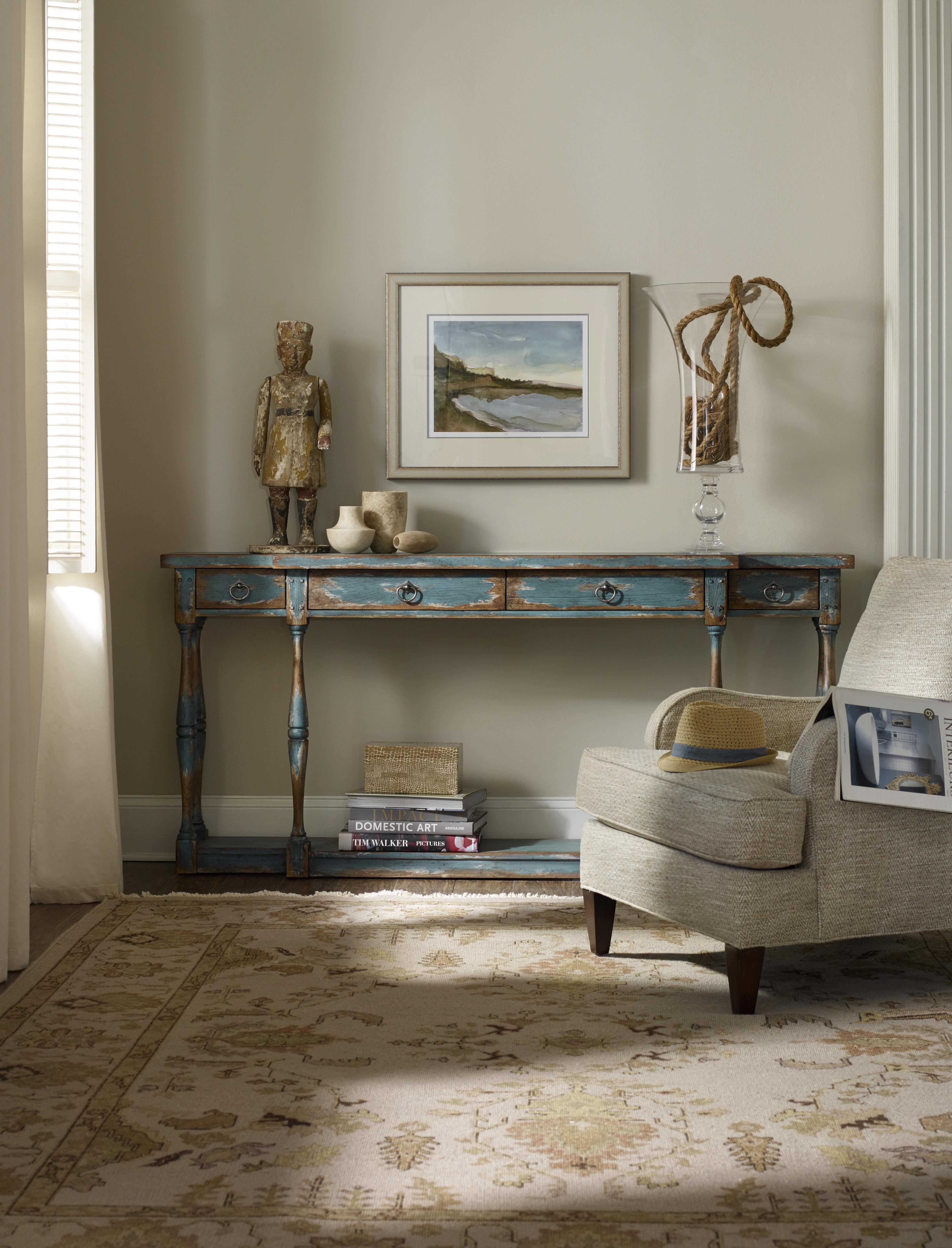Sanctuary Four-Drawer Thin Console - Luxury Home Furniture (MI)