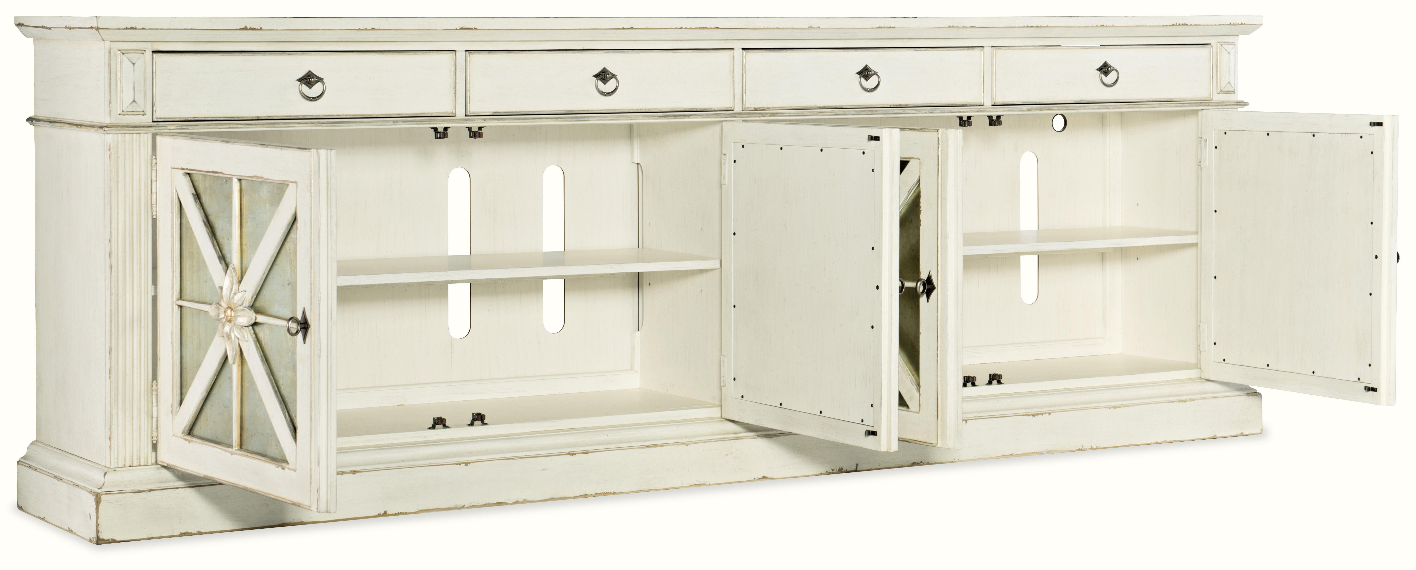 Sanctuary Grand Premier Entertainment Console Blanc - Luxury Home Furniture (MI)