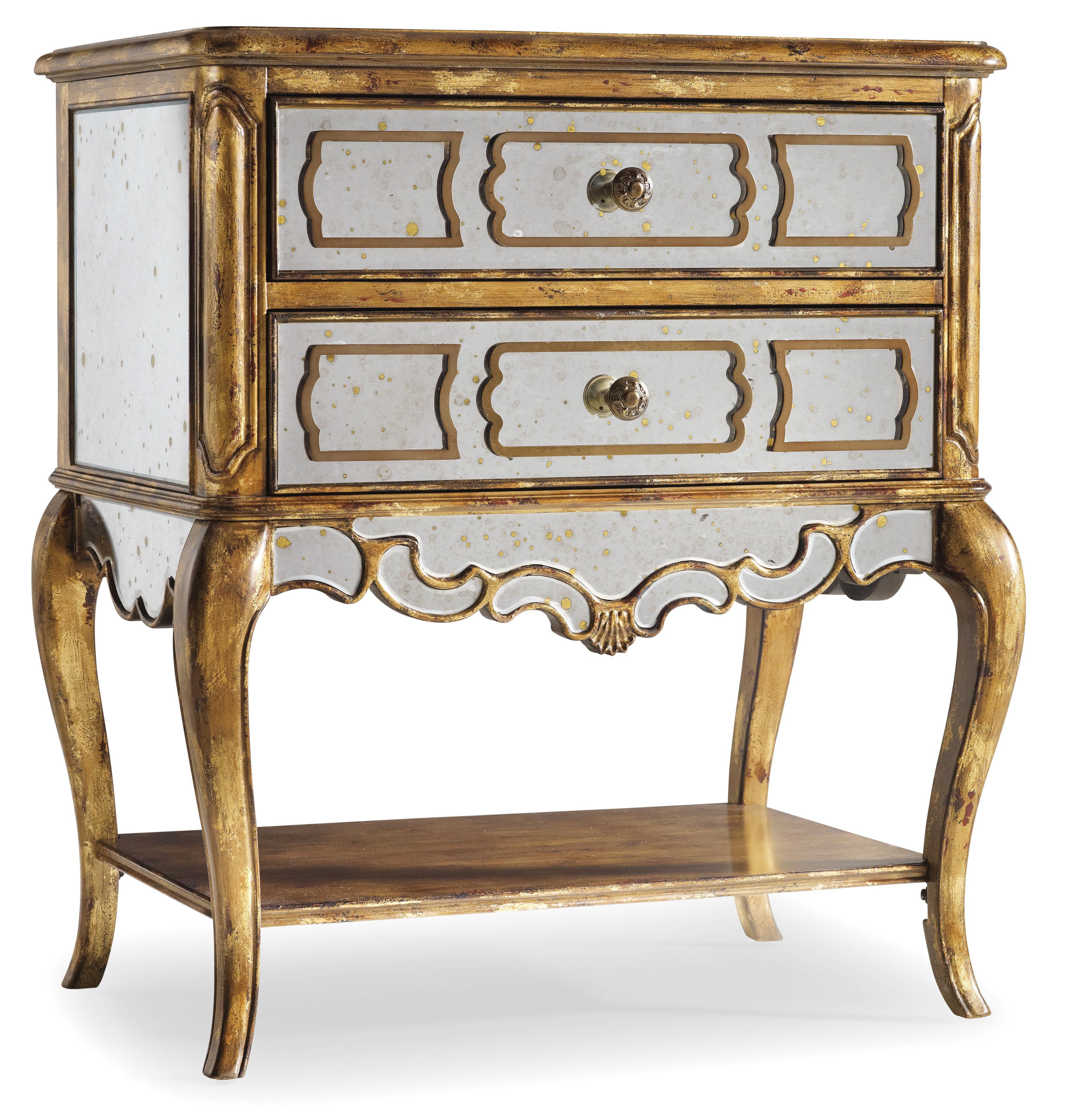 Sanctuary Mirrored Leg Nightstand-Bling - Luxury Home Furniture (MI)