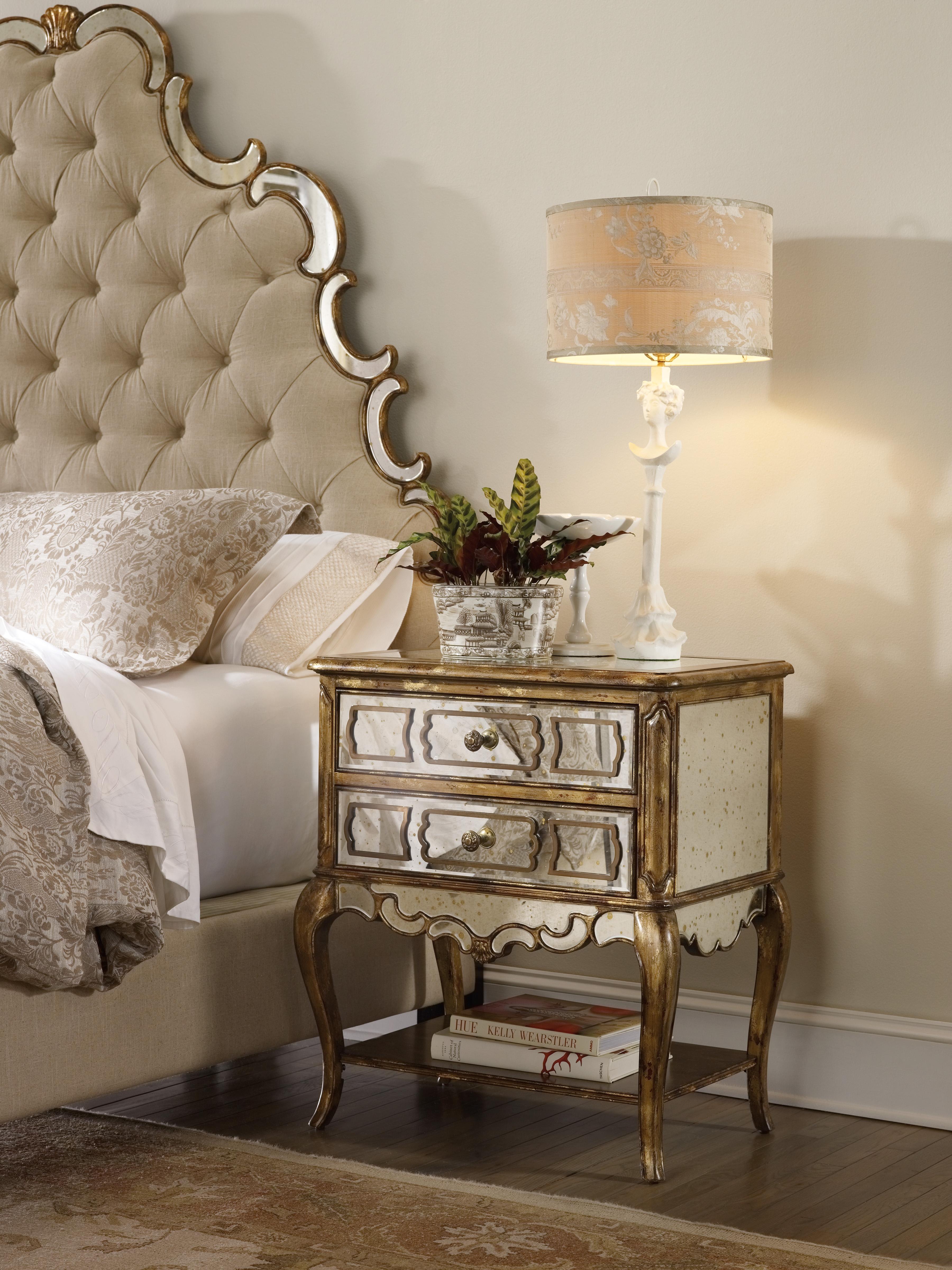 Sanctuary Mirrored Leg Nightstand-Bling - Luxury Home Furniture (MI)