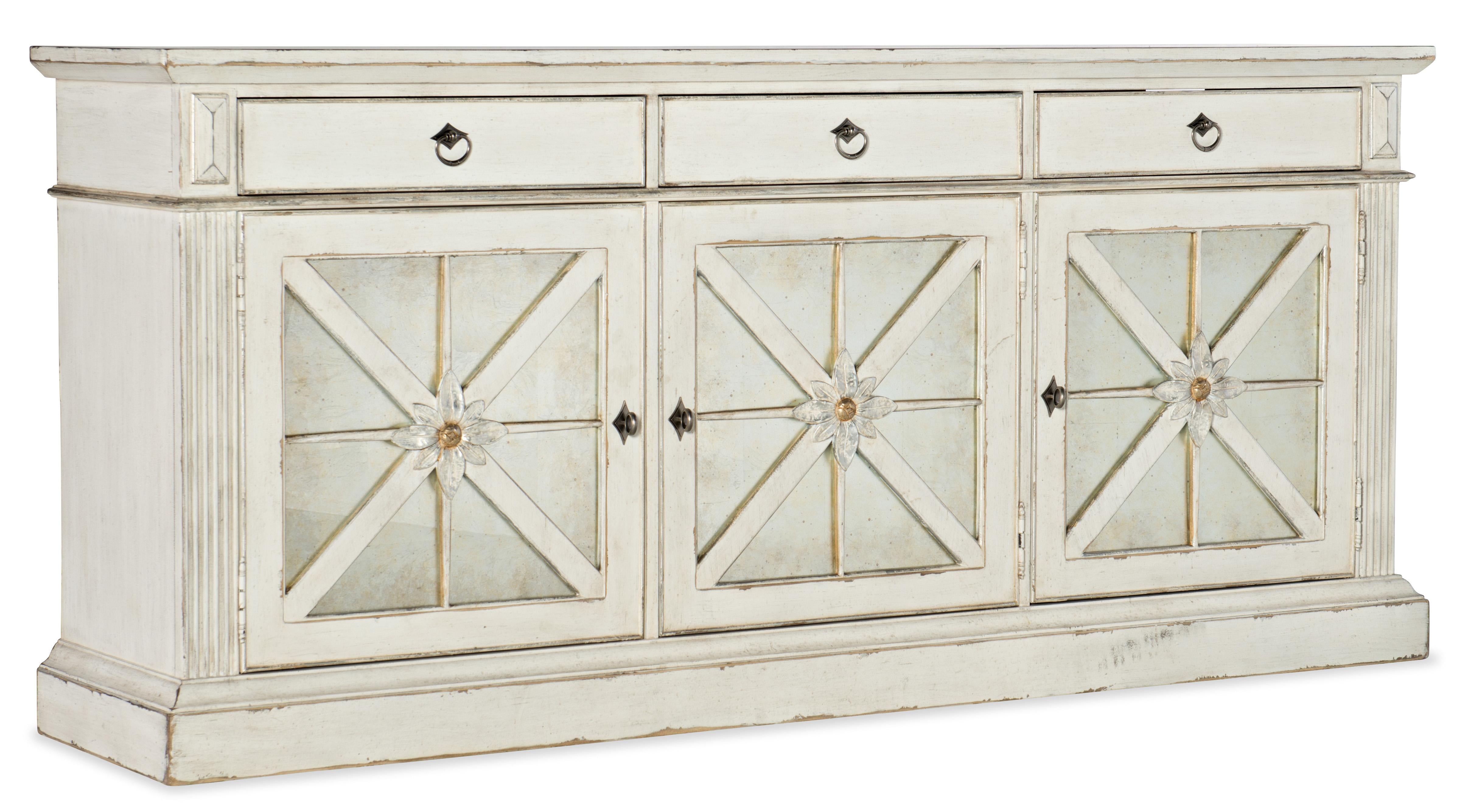 Sanctuary Premier Console Entertainment Blanc - Luxury Home Furniture (MI)